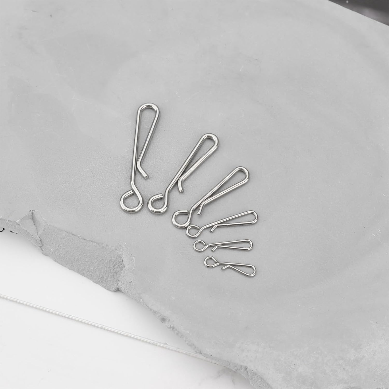 Be in Your Mind 120PCS Fishing Bait Rigs Clip #0-#5 11.6Mm-28Mm Wire Diameter 0.6Mm-1.2Mm for High Speed Trolling Jigging Offshore Fishing Freshwater Saltwater image number 1