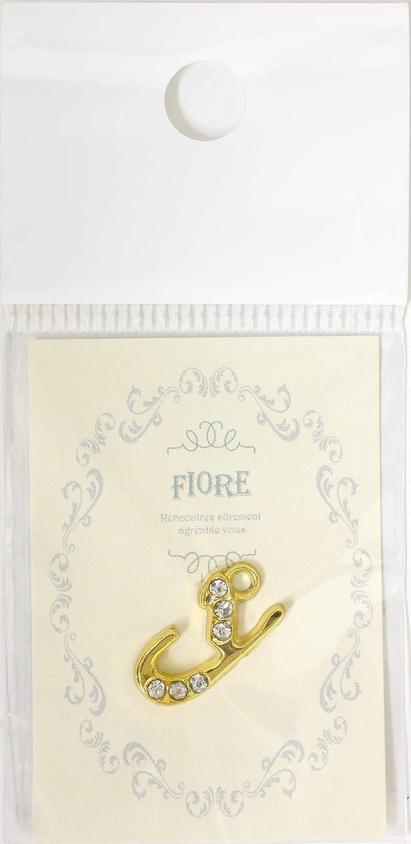 Sofia Corporation B-44-G Accessory Parts Alphabet Rhinestone with Can 0.7 Inch (17 Mm) Gold Y 1 Piece image number 3