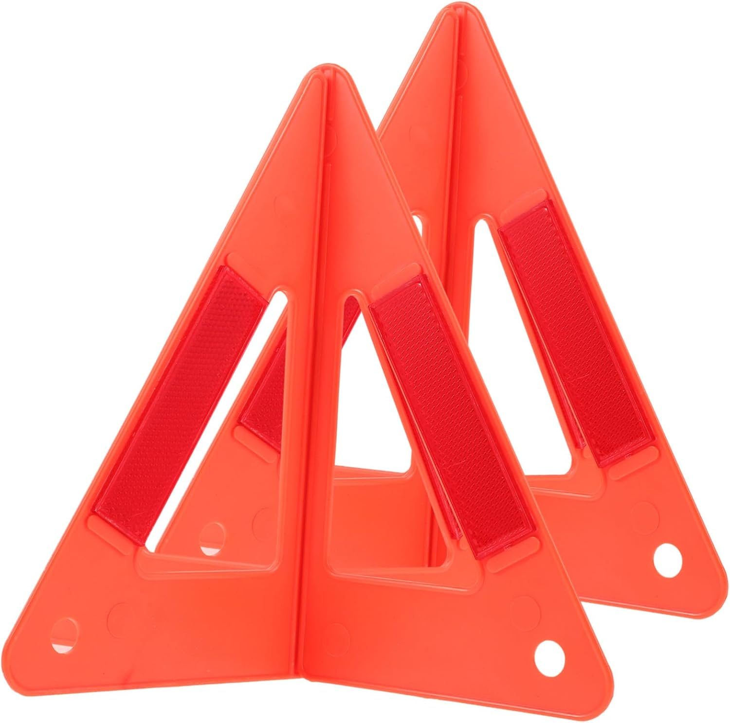STOBAZA 2Sets Car Road Safety Warning Sign Reflective Triangle for Side of Road Use image number 2
