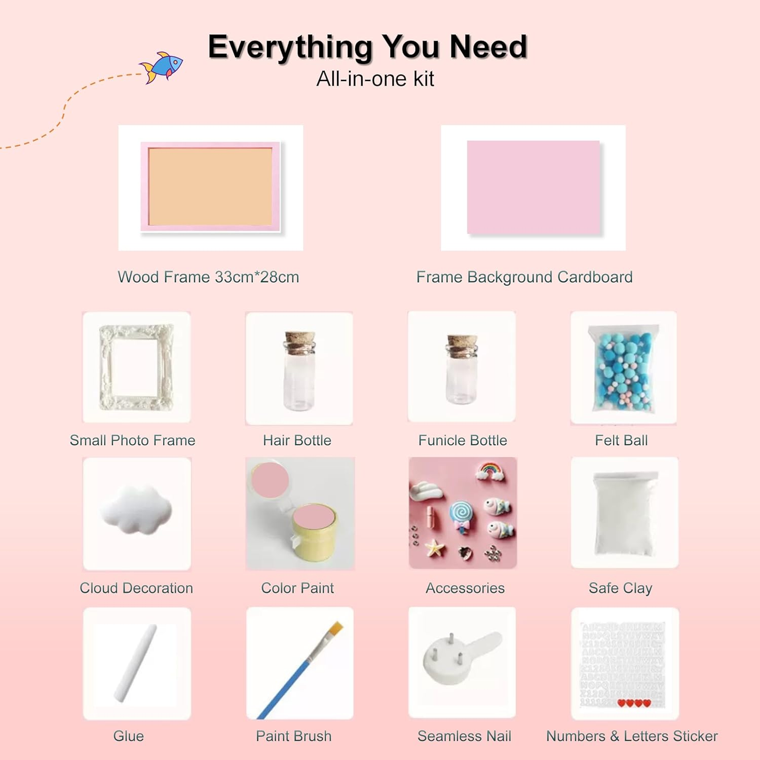 Pink Baby Handprint and Footprint Photo Frame for Girls Baby Shower, Personalized New Moms Gift with Hand and Foot Clay Mold and Casting Kit for Newborn Essentials, All-In-One Baby Registry Stuff with Nursery Picture Frame for New Parents image number 4