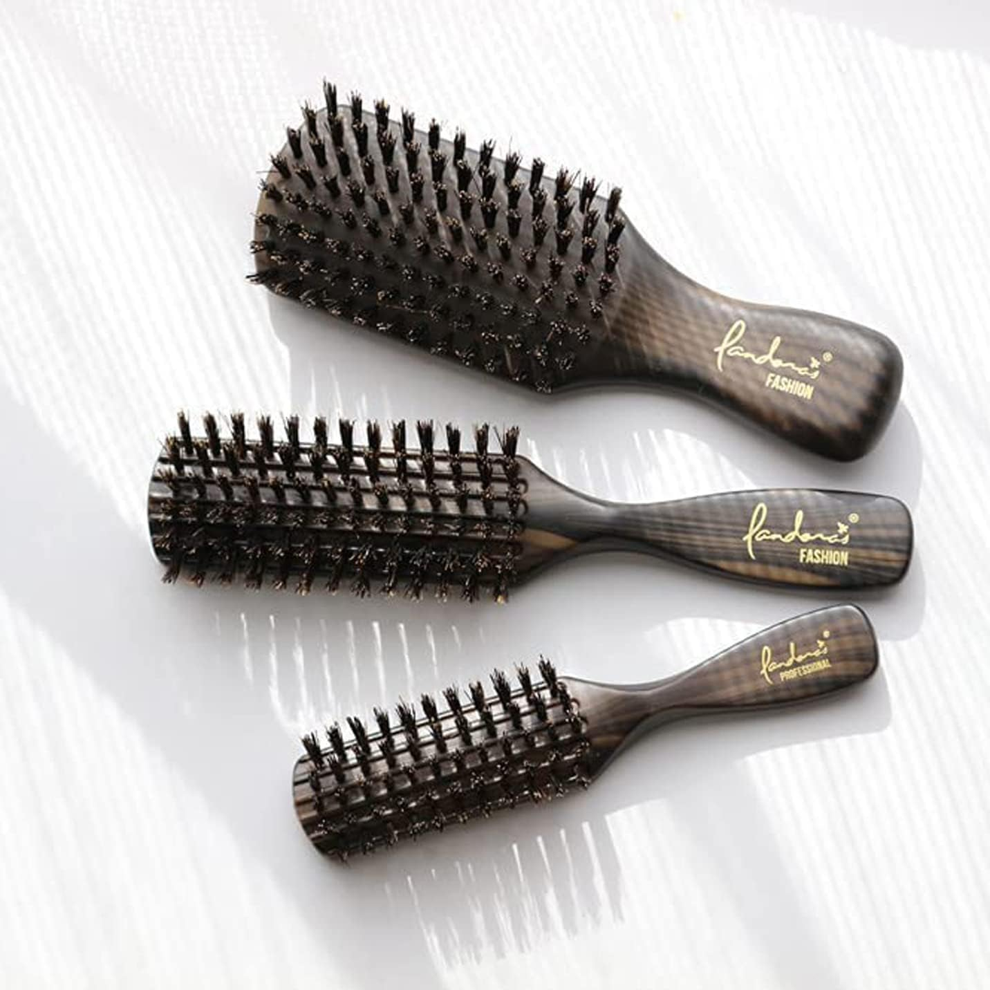 1747A Hair Brush, Natural Hair, Boar Hair Brush, Static Electricity, Reduces Hair, Scratch Resistant, Wood Grain, Handle, 8 Rows, Easy to Brush, Wide Size image number 6
