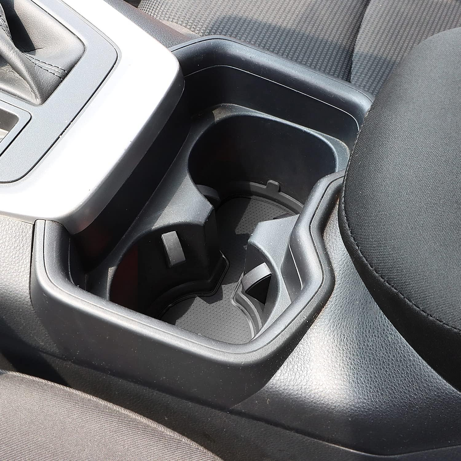 Auovo 3D Cup Holder Inserts Coaster Compatible with Toyota RAV4 Accessories 2024 2023 2022 2021 2020 2019 Silicone Cup Mat Pad Interior Decoration (Black Trim, 2-Pcs Kit) image number 2