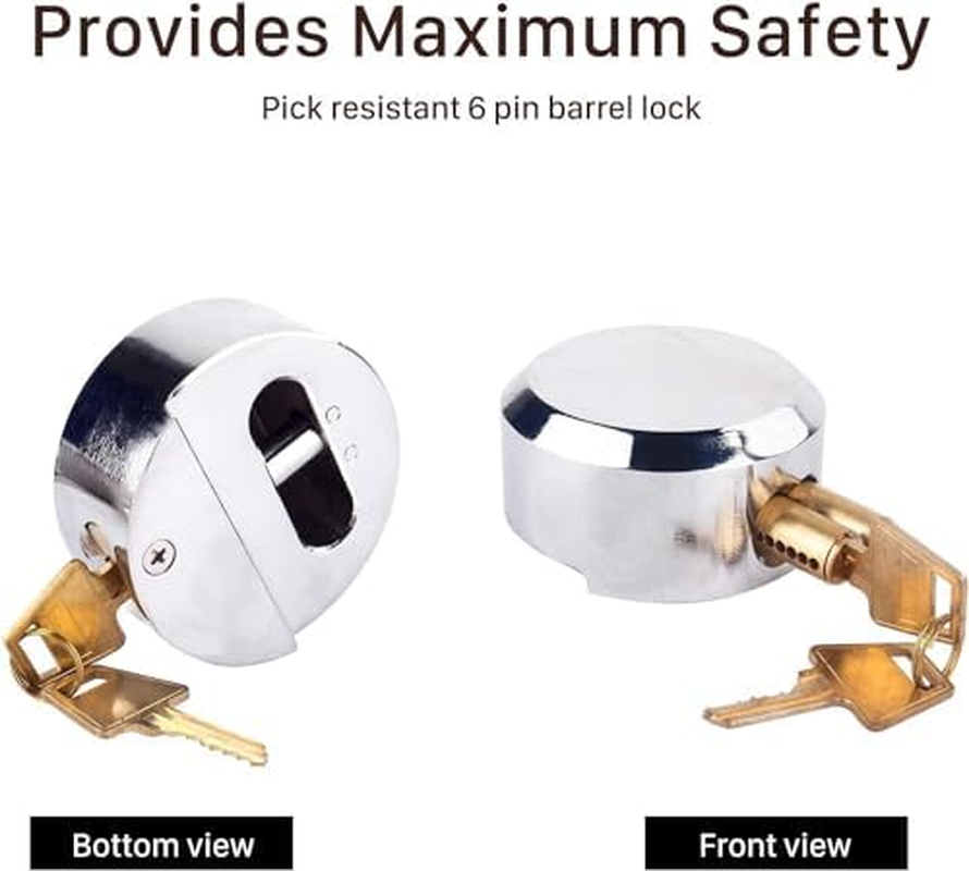 Van Lock Heavy Duty Door Safety Padlock 1/2 X Van Garage Shed Heavy Duty Safety Lock Suitable for Vans and Garages Rust Resistant Chrome Security 73Mm