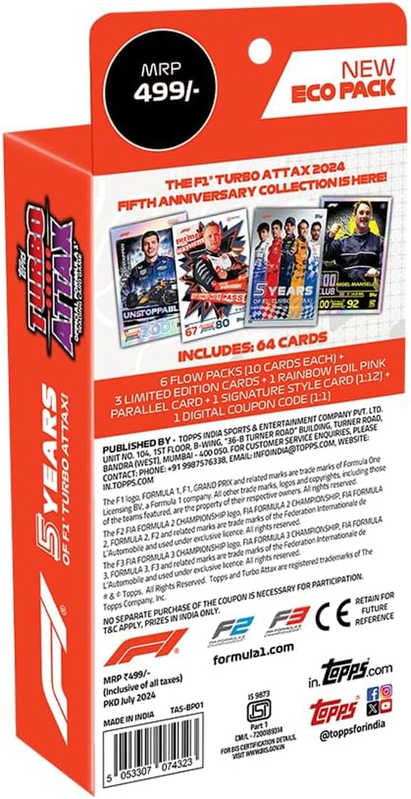 F1 Turbo Attax 2024 Trading and Collectible Card Game Eco Pack image number 2