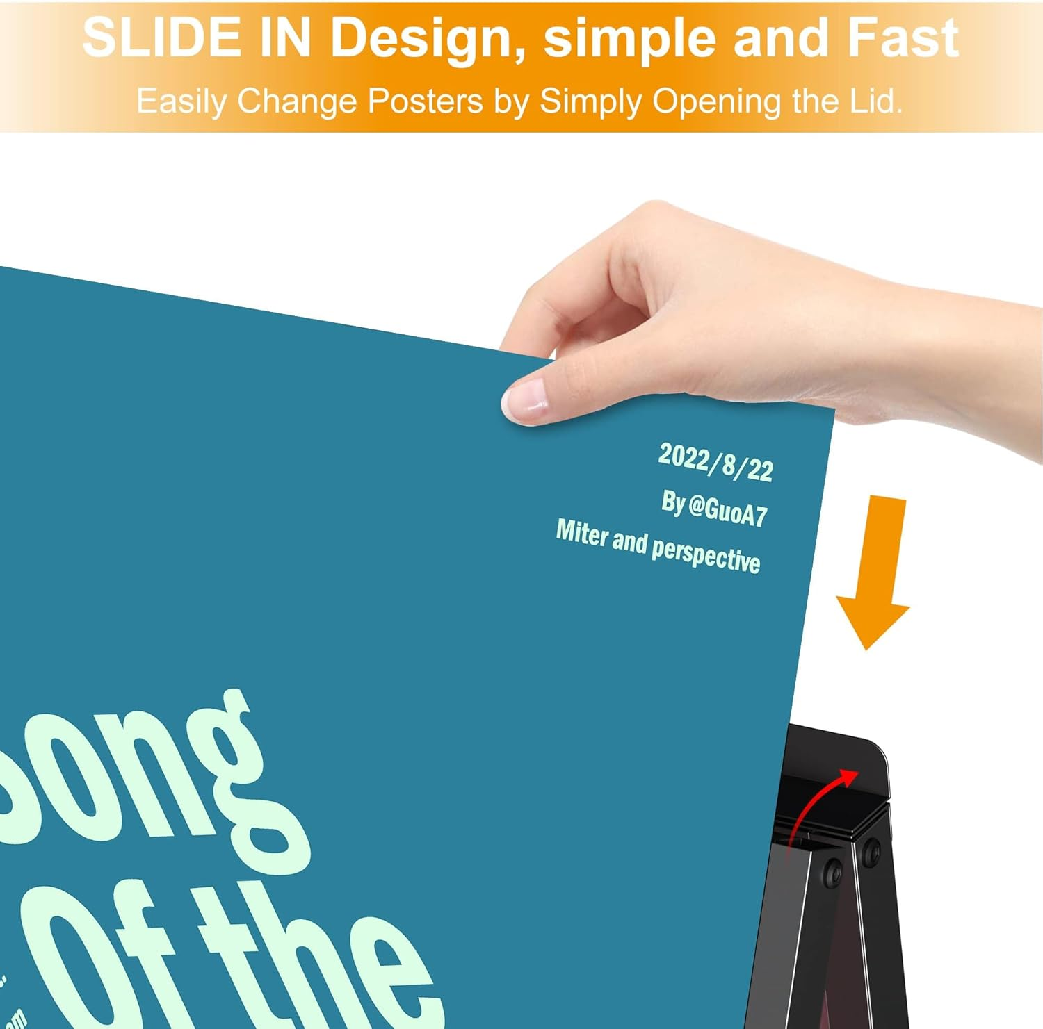 A Frame Sign Holder Outdoor Sandwich Boards Holder 60X90 CM Sidewalk Signs for Businesses Outdoor - Holder Only image number 5