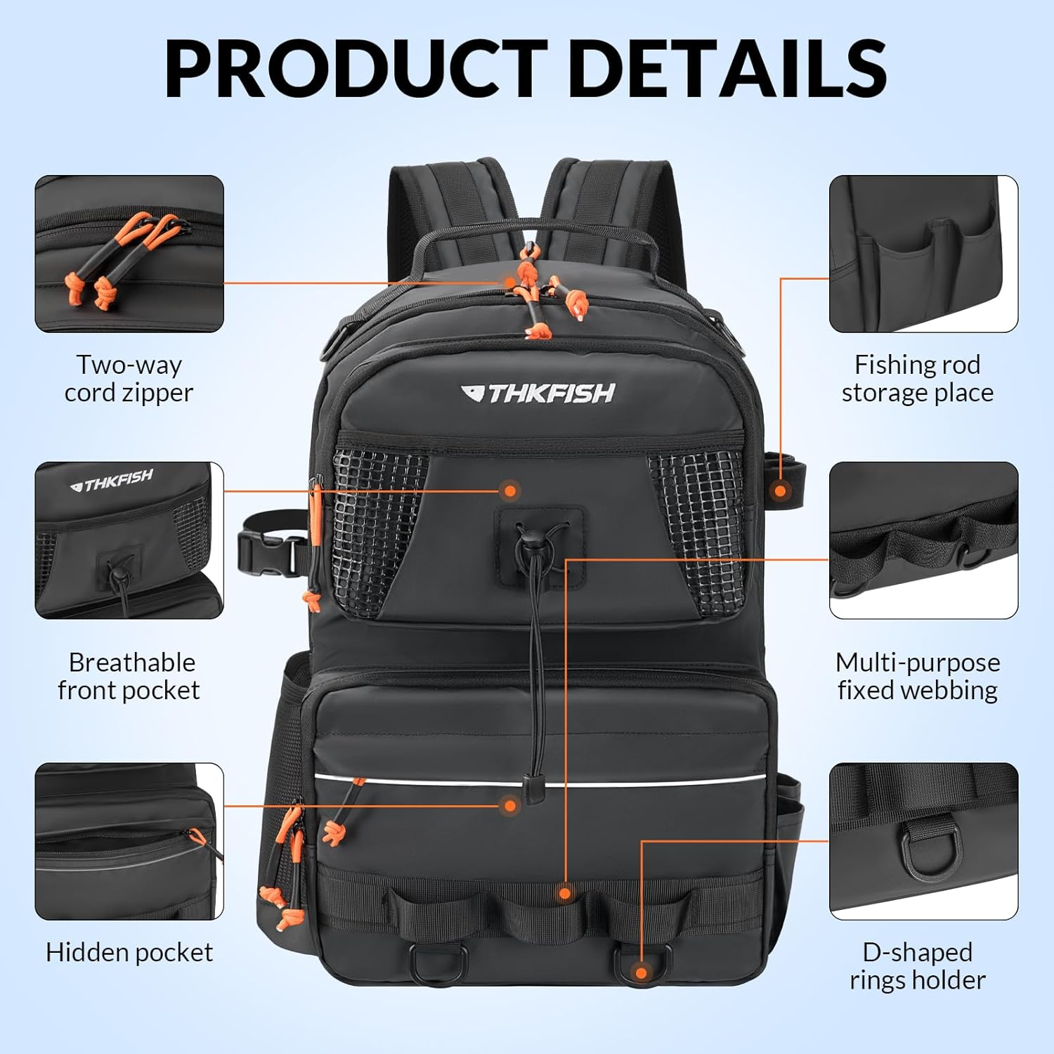 THKFISH Fishing Backpack image number 6