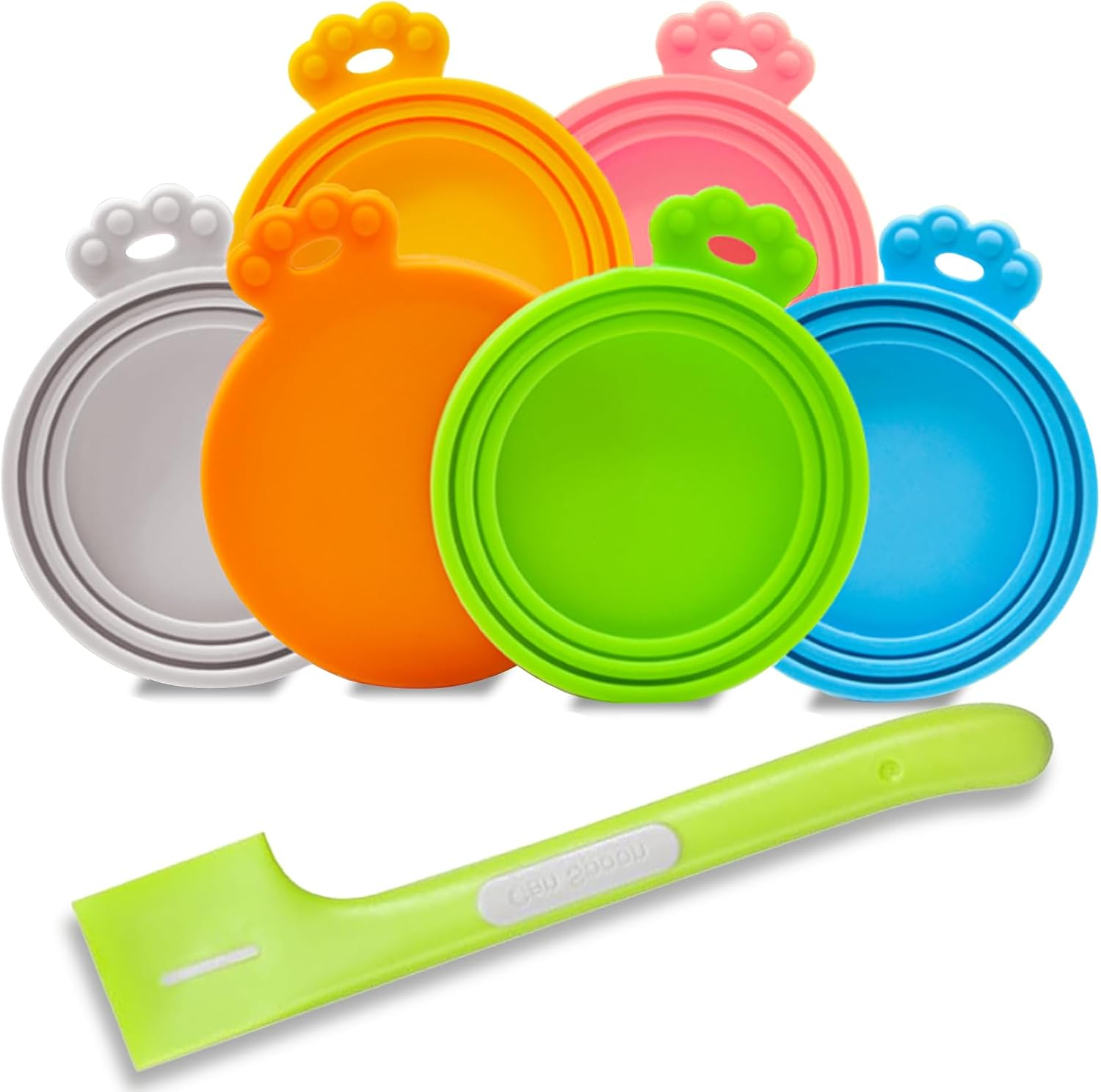 Yobbai 6 Pack Pet Food Can Lids, Food Safe BPA Free & Dishwasher Safe, Can Covers Most Standard Size Dog and Cat Can Tops