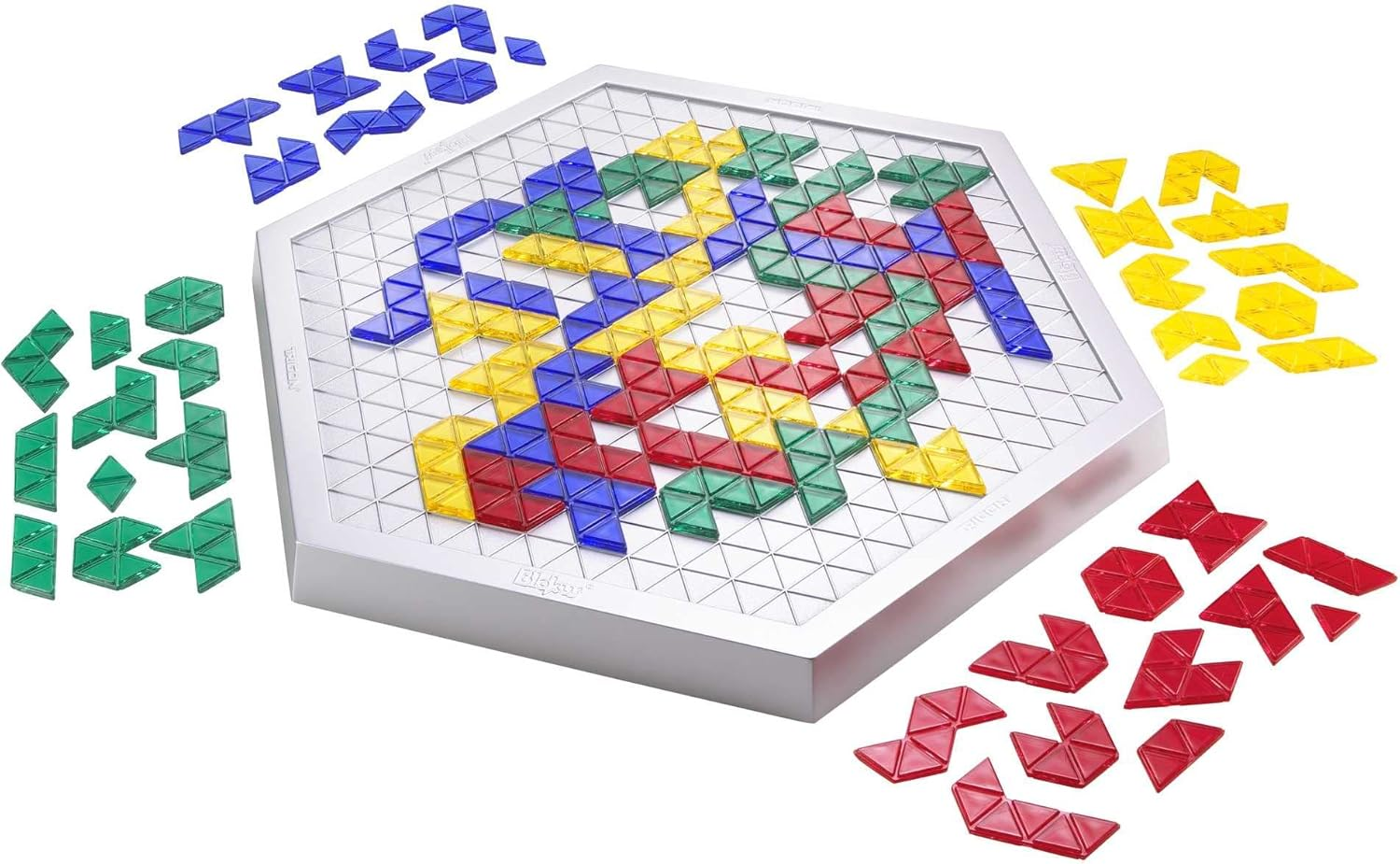 Mattel Games Blokus Trigon Board Game, Family Game for Kids and Adults, Use Strategy to Block Your Opponent, Easy to Learn image number 1