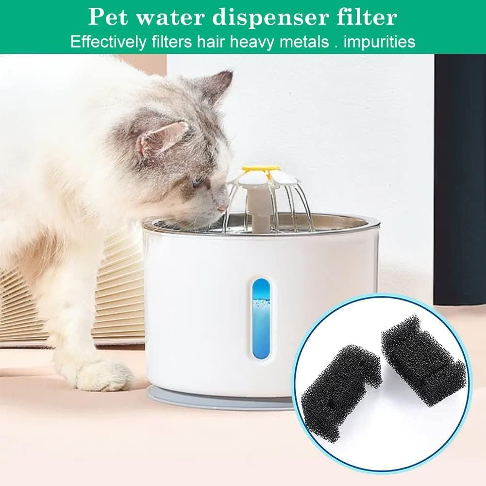 Sponge Filter for Cat Fountain, Drinking Fountain, Foam Filter, Pack of 8 Replacement Pet Fountain, Foam Filter, Cat Drinking Fountain, Sponge Foam Filter, for Pet Dog Cat Fountain image number 3
