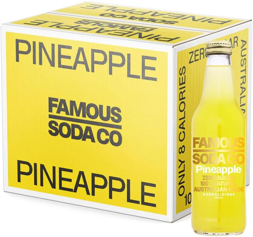 Famous Soda Pineapple Soda 330 Ml (Pack of 12) image number 1