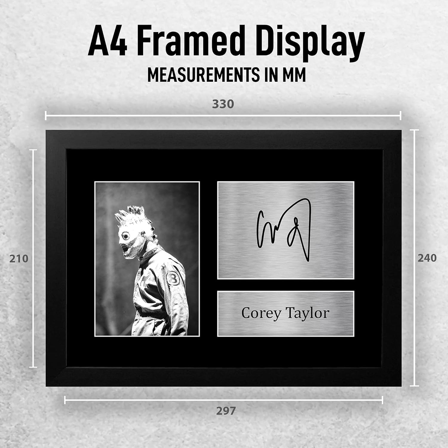 HWC Trading FR Corey Taylor Gifts Signed FRAMED A4 Printed Autograph Slipknot Gift Music Print Photo Picture Display image number 2
