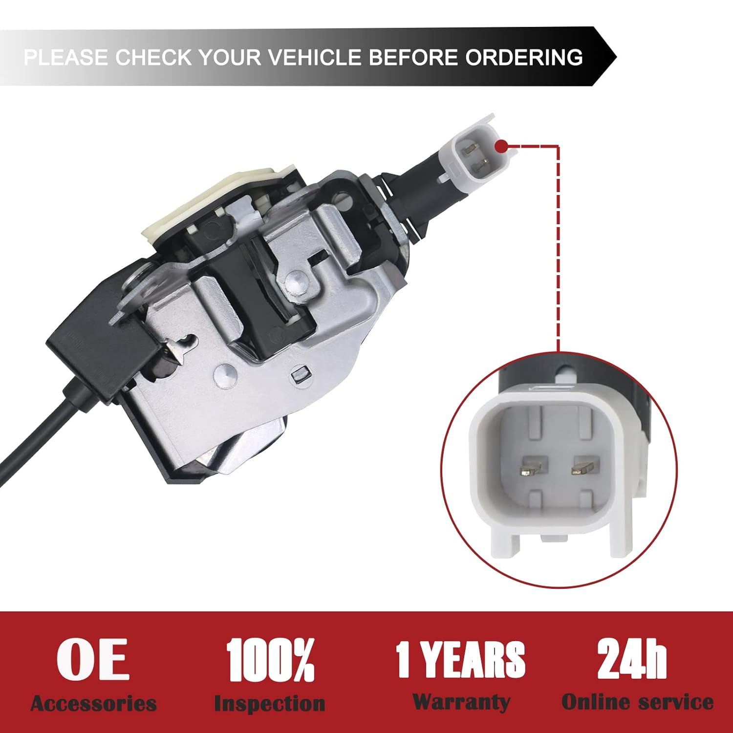 TQPONLY Tailgate Hatch Door Lock Actuator Compatible with Land Rover LR3 LR4 Discovery 3 4 2005-2016 Replaces FQR500220 Lift Gate Liftgate Actuator image number 5