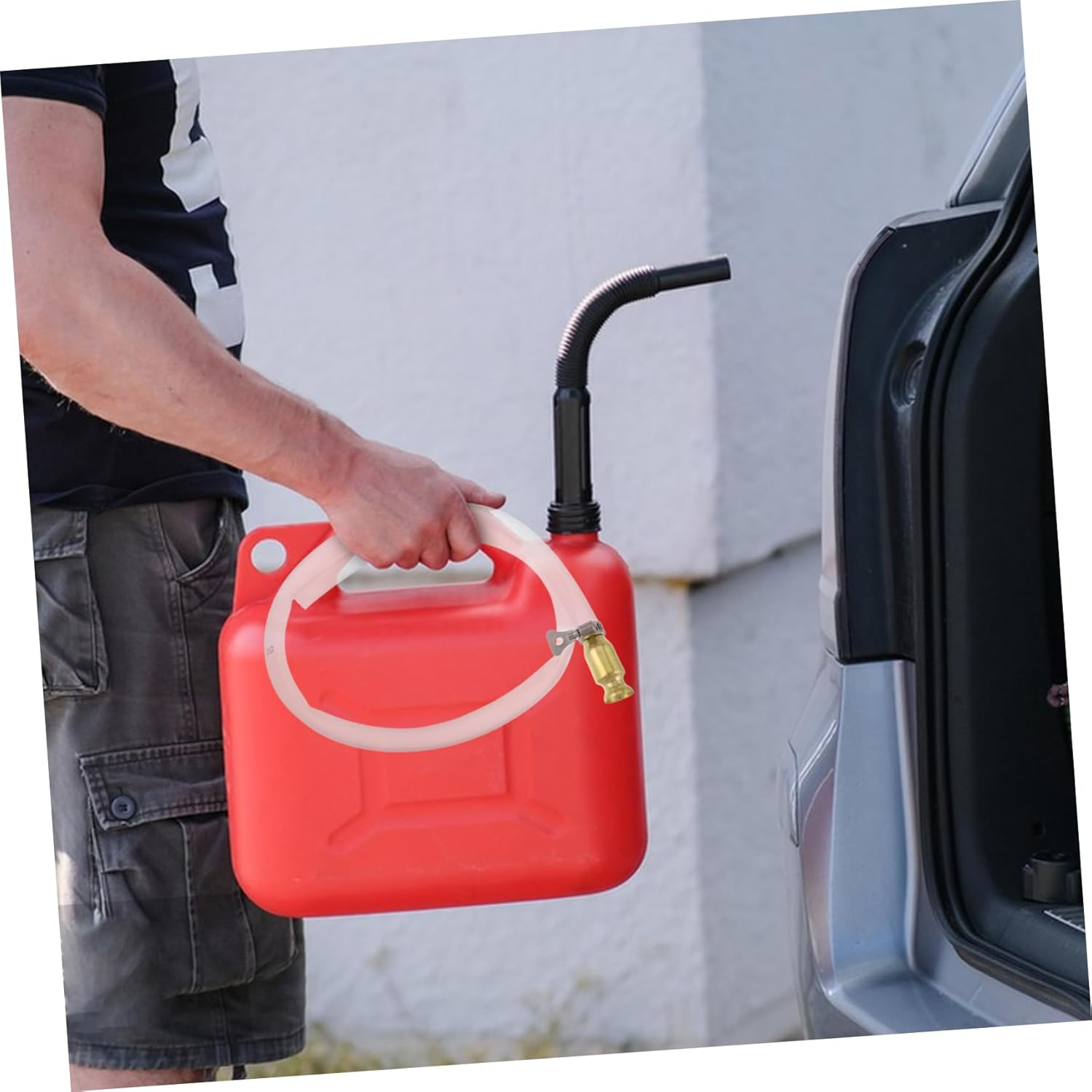 CLISPEED Self-Priming Fluid Transfer Pump Manual Automotive Siphon for Brake System Bleeding Liquid Transfer Tool Suction Hose image number 6