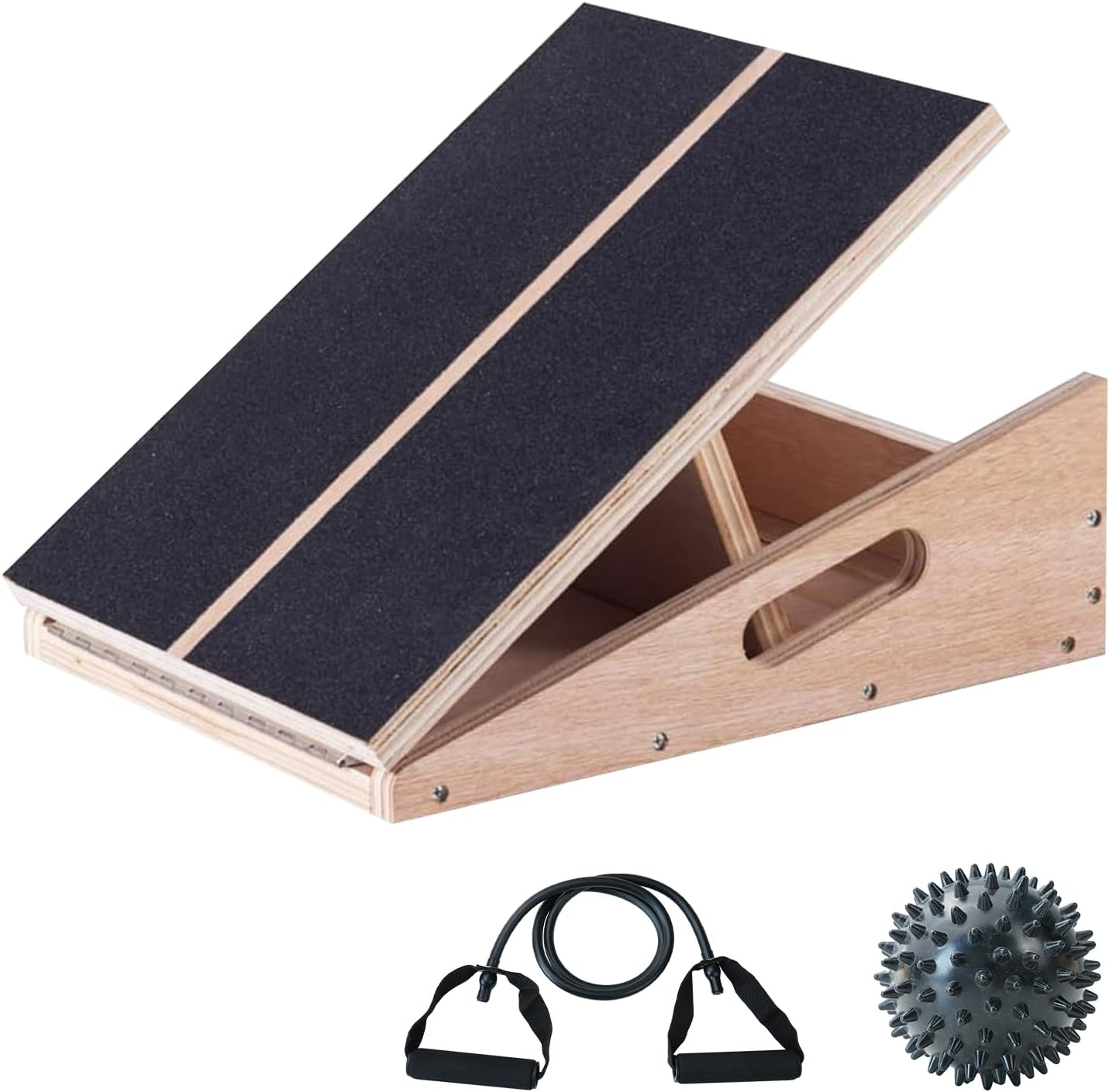 LI FITNESS Professional Slant Board for Calf Stretching Adjustable Incline Board Squats Calf Stretcher Wood Squat Wedge Footrest for Knees Ankle Heel Feet Leg image number 2