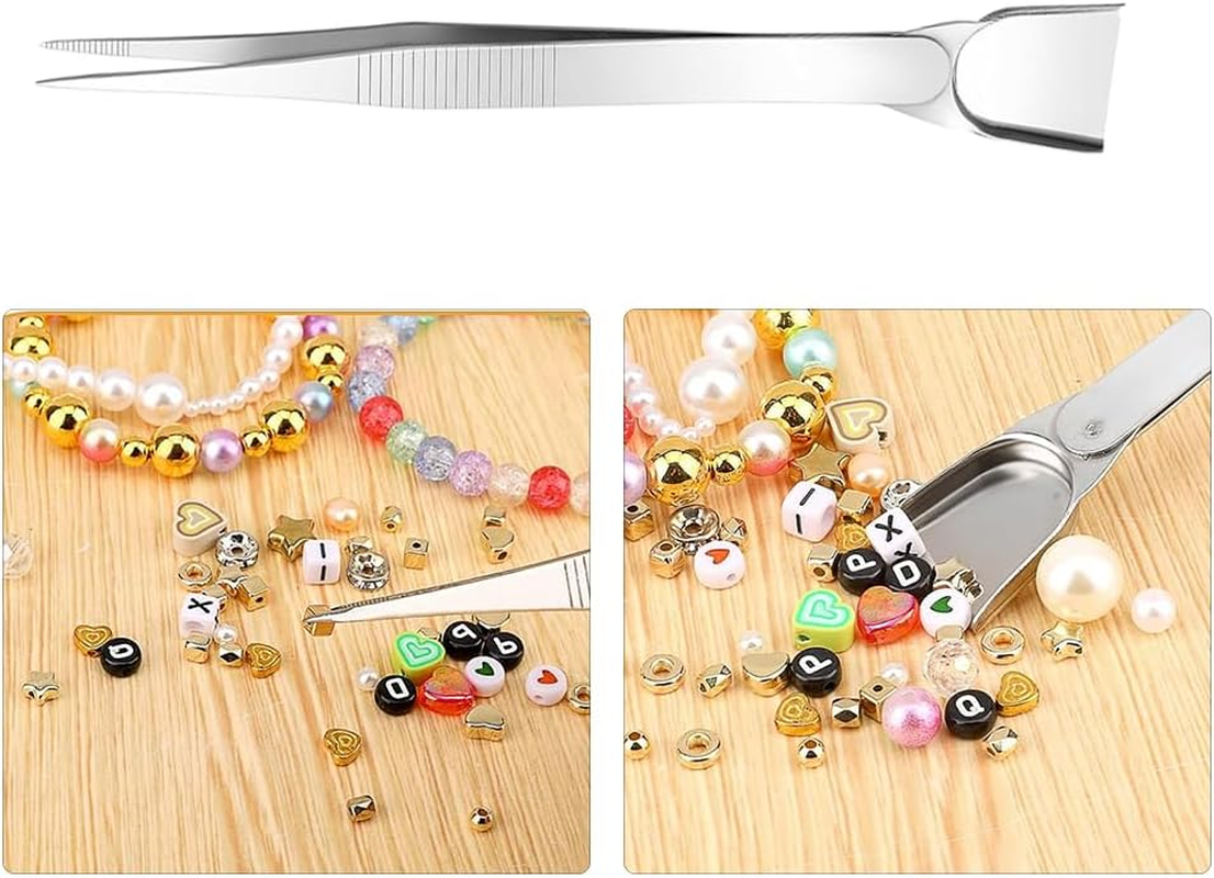 Cake Decoration Set, Cake Biscuit Decoration Items Include a Pearl Gripper with 4 Claws and Stainless Steel Cake Tweezers with a Shovel Head for Pearl Sprinkling Cake Biscuit Decoration Items（4Pcs）