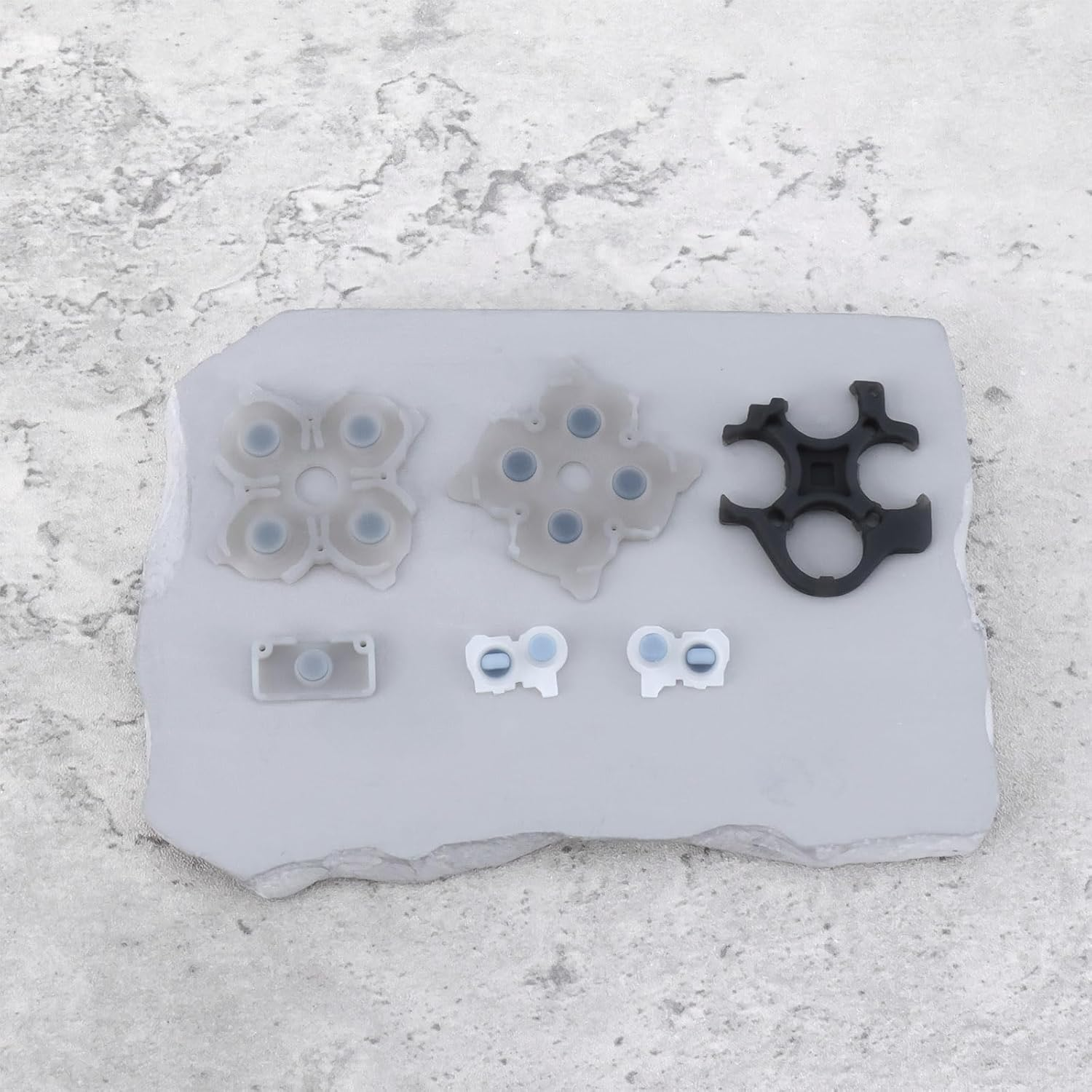 VGOL 2 Sets Silicone Button Rubber Pads Replacement Compatible with PS5 Dualsense Controller BDM-030 image number 2