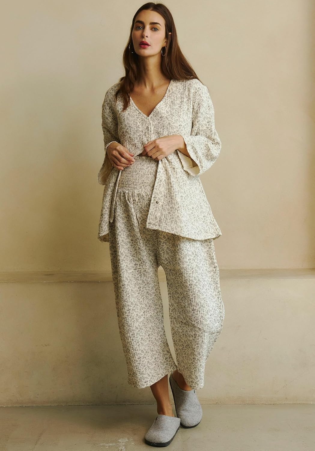 Modal Guaze Nursing Set, Ichika, L/XL