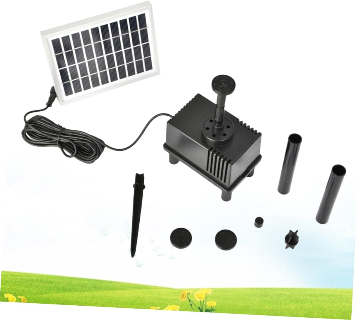 1.8W Solar Fountain Pump Solar Pond Pump for Garden Patio Aquarium 200L/H Submersible Water Filter Box Design image number 1