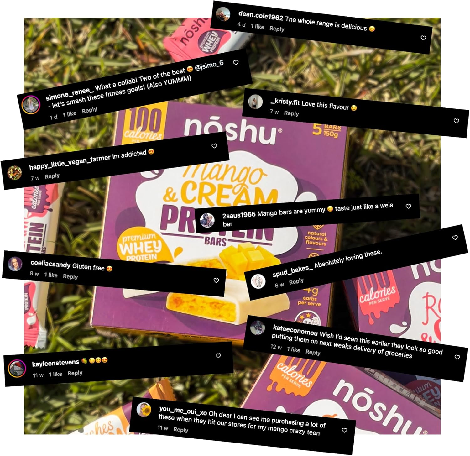 Noshu Mango & Cream Protein Bars &ndash; 5 Pack (150G)