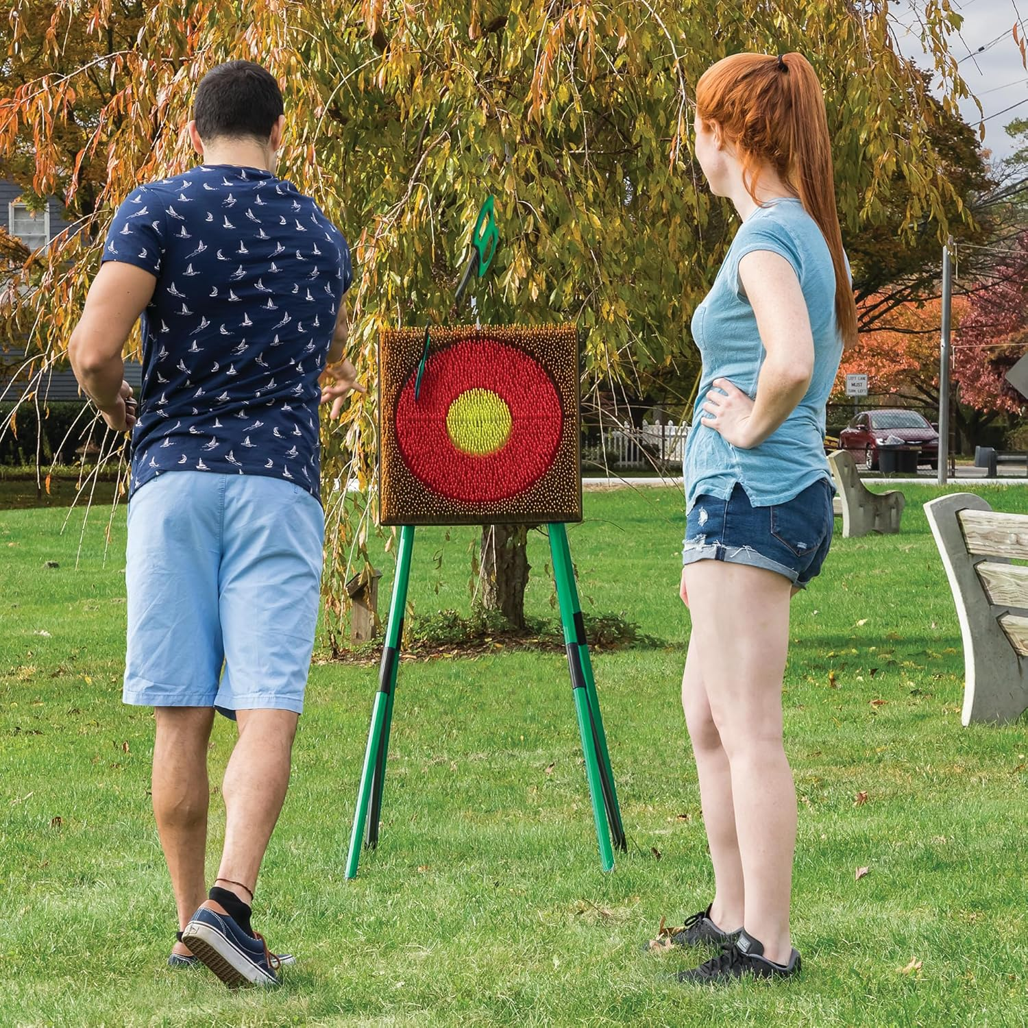 Go Play! 2 in 1 Axe Throw and Archery Set Game. Family Friendly Fun, Lightweight & Easy to Set Up, Suitable for Ages 8 + image number 3