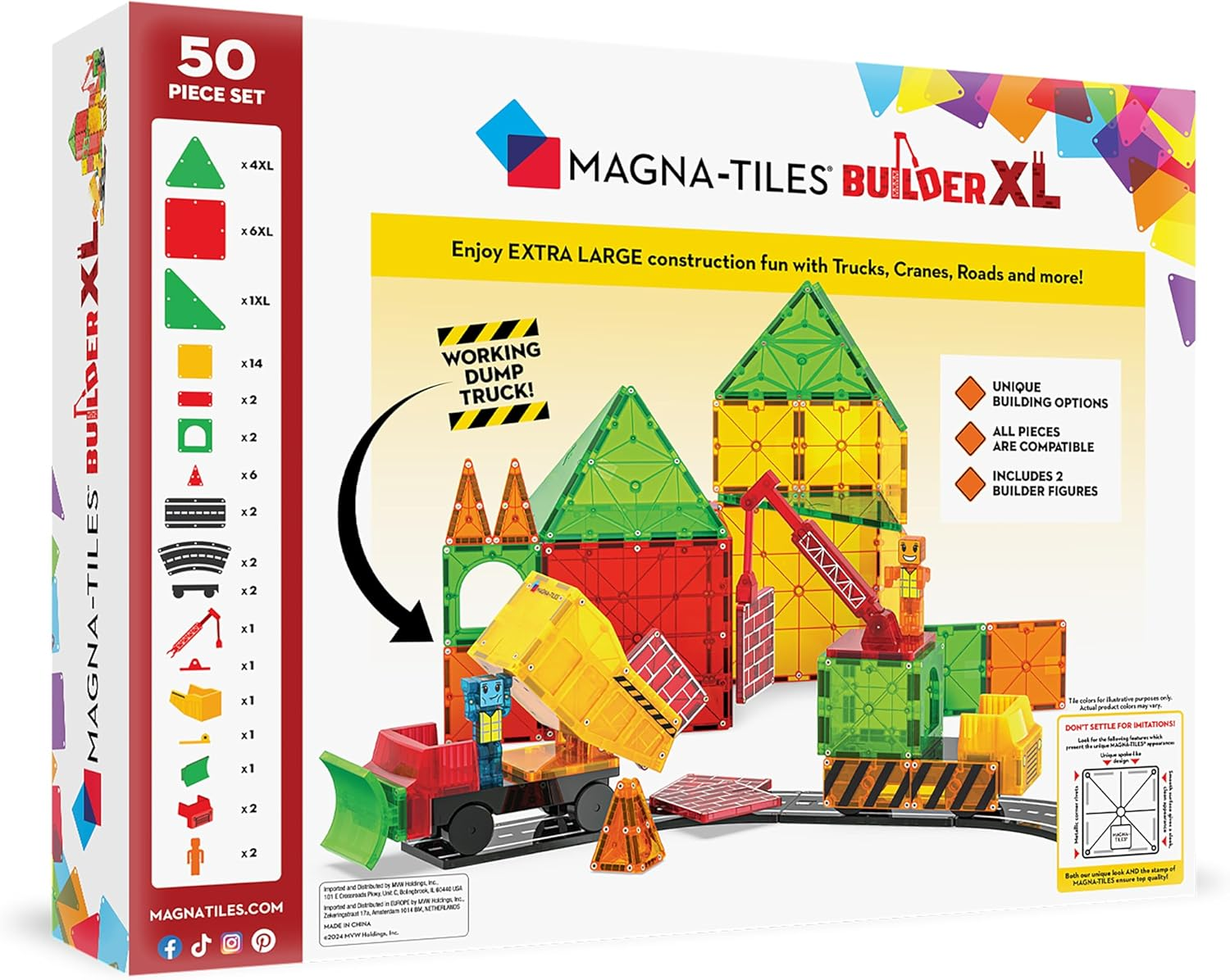 MAGNA-TILES - Builder XL - 50 Piece Set image number 6
