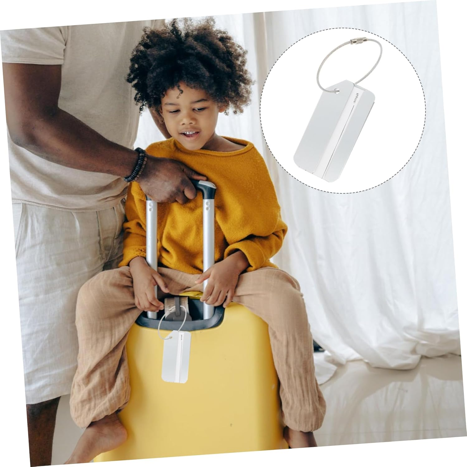 CATIEBYE 6Pcs Suitcase Tag Label Luggage Hanging Tag Luggage Straps for Suitcase image number 2