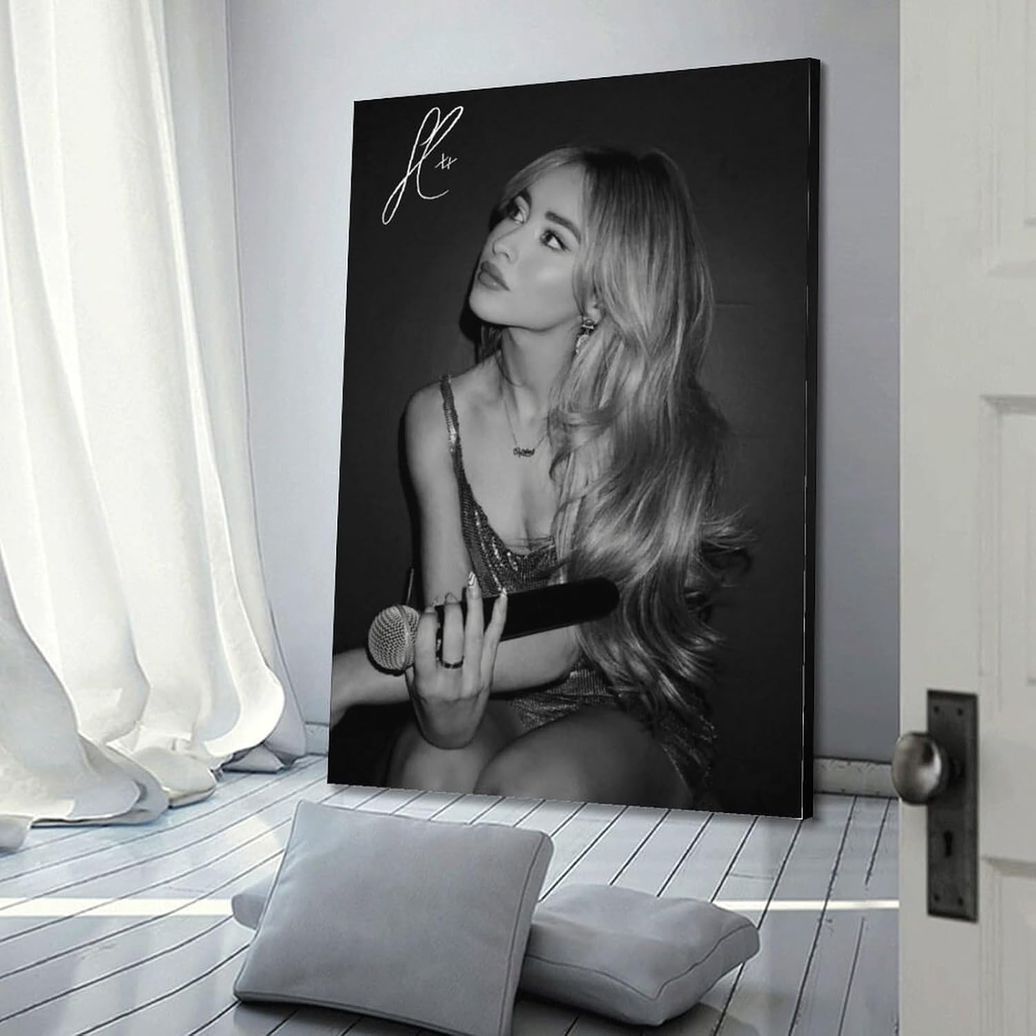 Wall Art Sabrina Carpenter Canvas Poster Poster Canvas Painting Wall Art Picture Home Decor Print for Bedroom Living Room Dorm Study Bar Office 08X12Inch(20X30Cm) image number 2