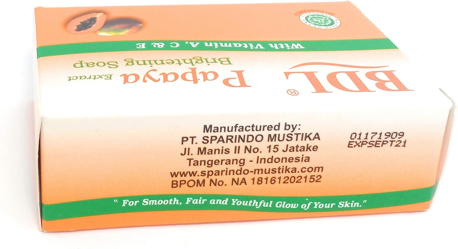 BDL Papaya Brightning Soap. 60 Gram (Pack of 6) image number 5