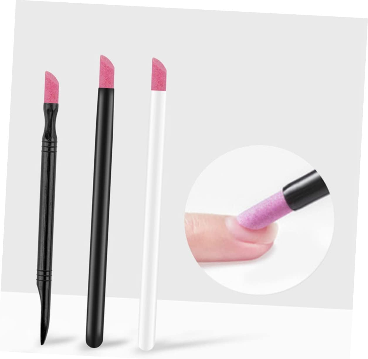 6Pcs Nail Grinding Pens for Manicure and Pedicure Abs Cuticle Remover Tools Practical Dead Skin Cleaning and Nail Engraving Accessories for Professional and Home Use image number 1