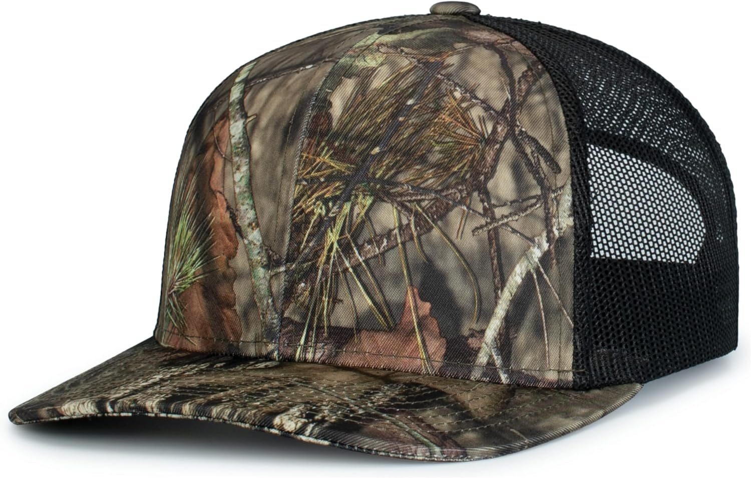 Pacific Headwear Camo Snapback Trucker Cap image number 5