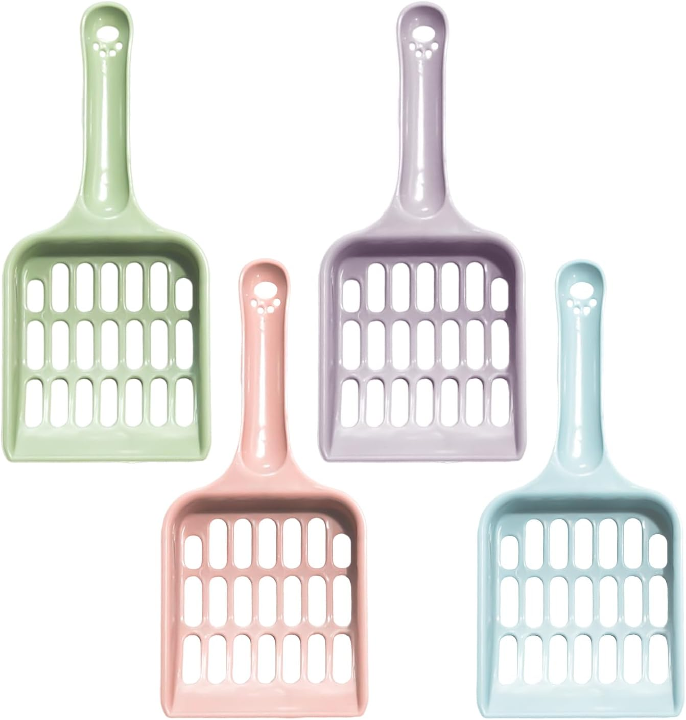 BIFHIG 4 Pieces Cat Litter Scoop, Plastic Cat Poop Scoop, Grid Cat Shovel, Pet Cleaning Agent image number 3