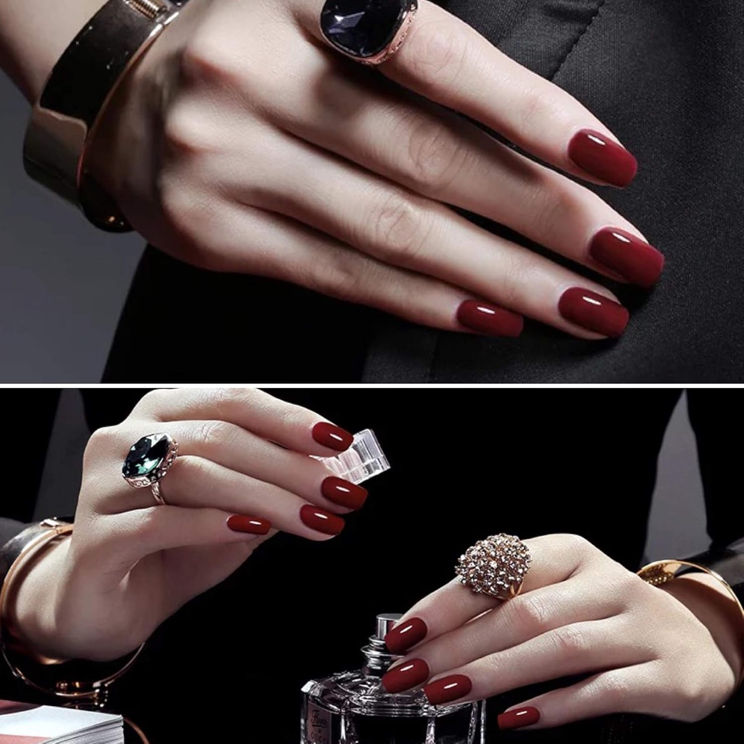 Vishine Set of 2 Colours Red Bordeaux & Black Semi-Permanent Gel Soak off UV LED Nail Art Manicure 8Ml image number 6