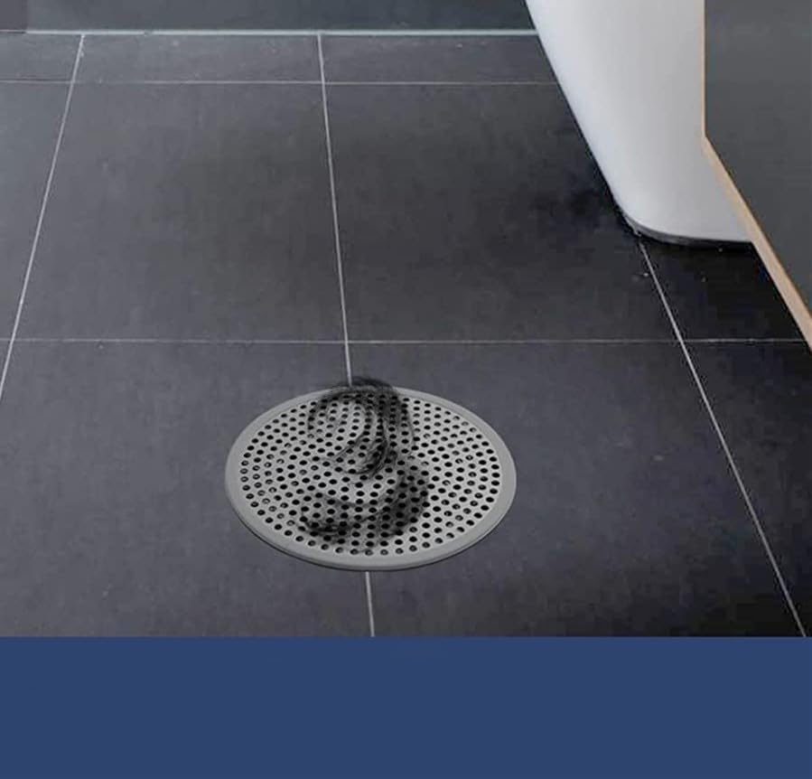 2 Pack Shower Drain Hair Catcher, Bathroom Drain Cover, Tub Drain Protector, Drain Strainer, Stainless Steel and Silicone image number 6