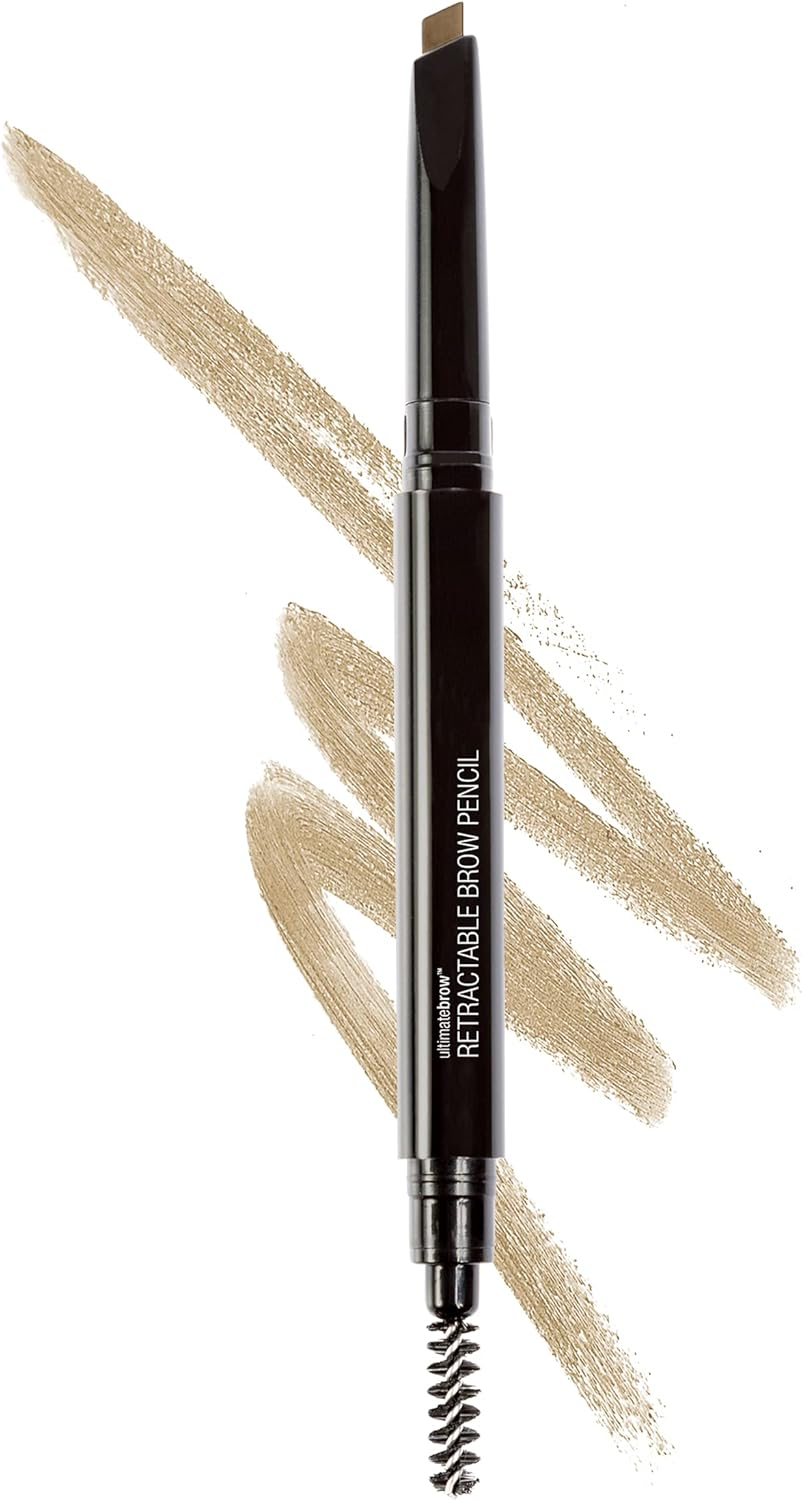 Wet N Wild Ultimate Eyebrow Retractable Definer Pencil, Medium Brown, Dual-Sided Brow Brush, Fine Tip, Shapes, Defines, Fills Brow Makeup