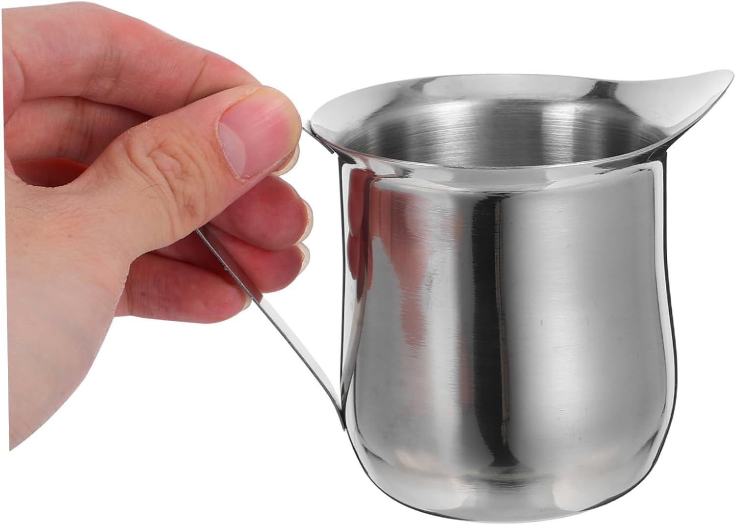 3Pcs Stainless Steel Milk Frother Cup Set 240Ml Small Milk Steaming Pitchers for Espresso Coffee Brewing and Frothing at Home or Caf&eacute; Use image number 2