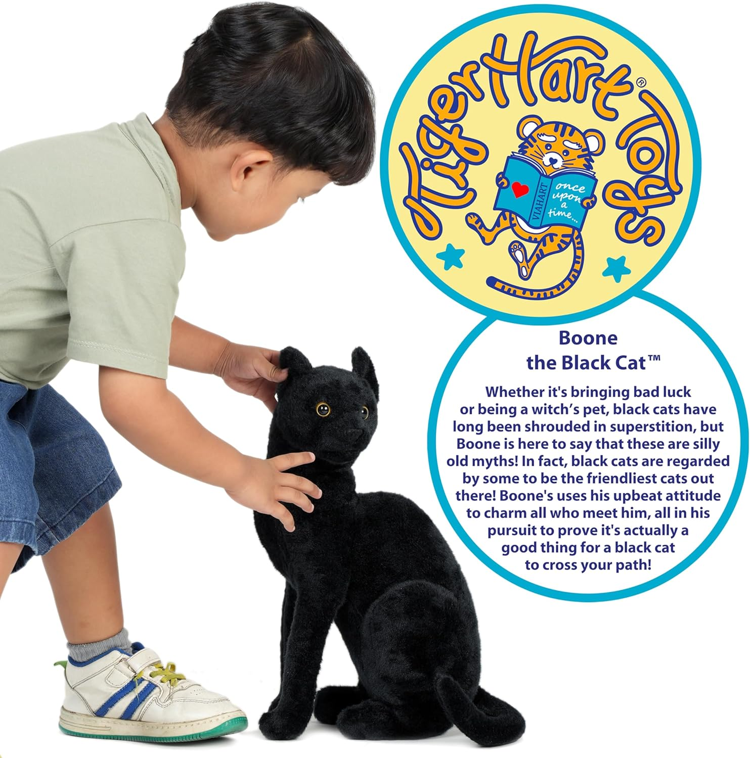 Boone the Black Cat - 13 Inch Stuffed Animal Plush