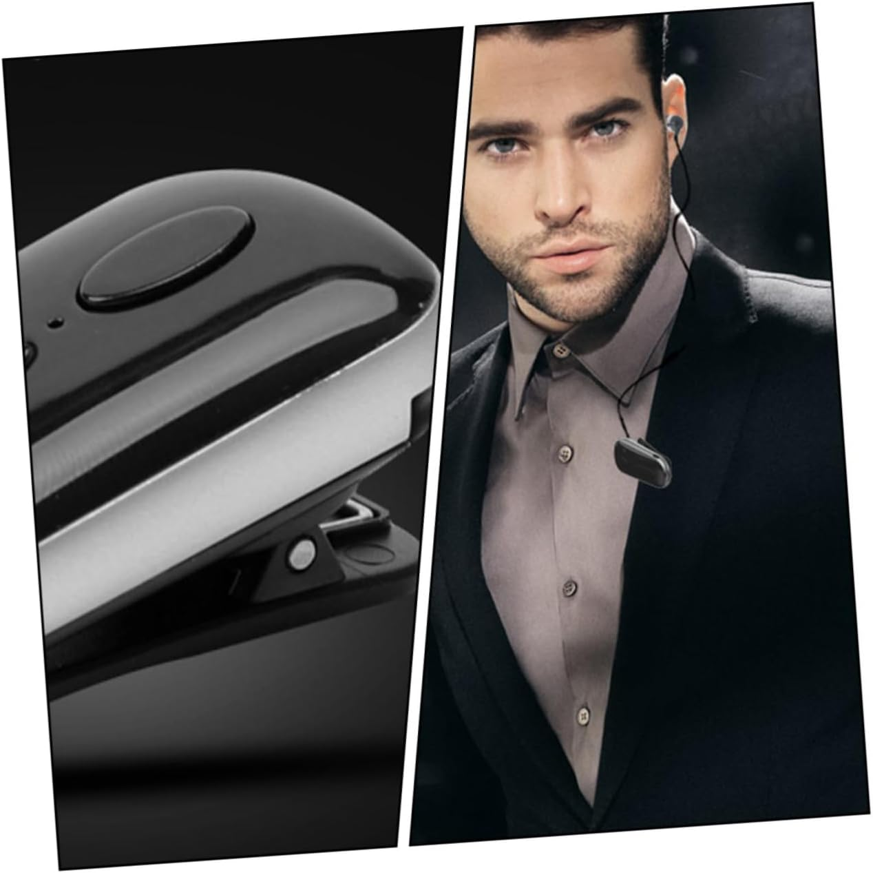 HOLIDYOYO Wireless Retractable Clip-On Wireless Earphones for Sports, Lightweight Wireless Earbuds with Microphone, Black for Running and Outdoor Fitness image number 3