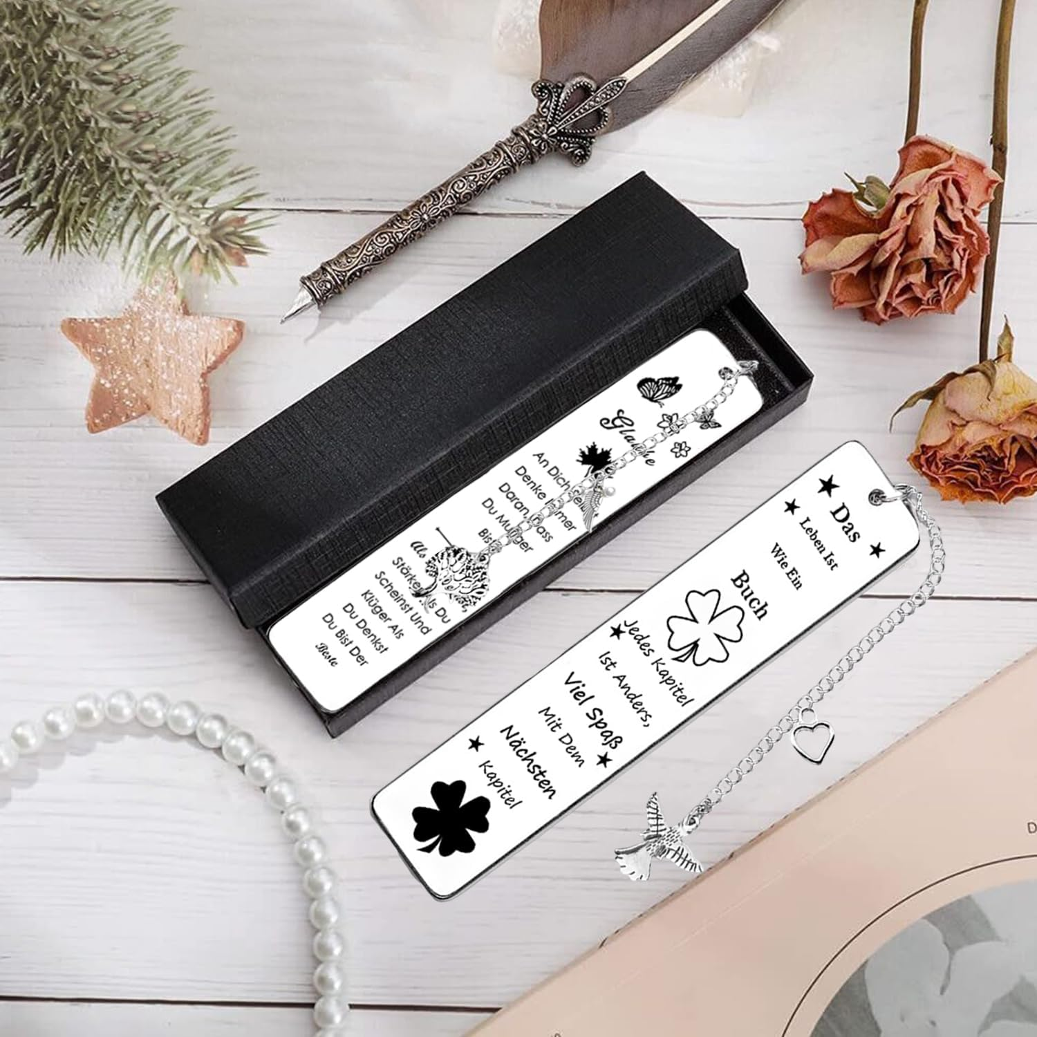 2 X Bookmarks, Metal Guardian Angel Bookmarks, Children'S First Day of School, Gift, Birthday, Graduation, Bookmark, Gifts for Boys, Personalised Bookmarks, Retirement Gifts - Combo 1 - 2 Pieces image number 2