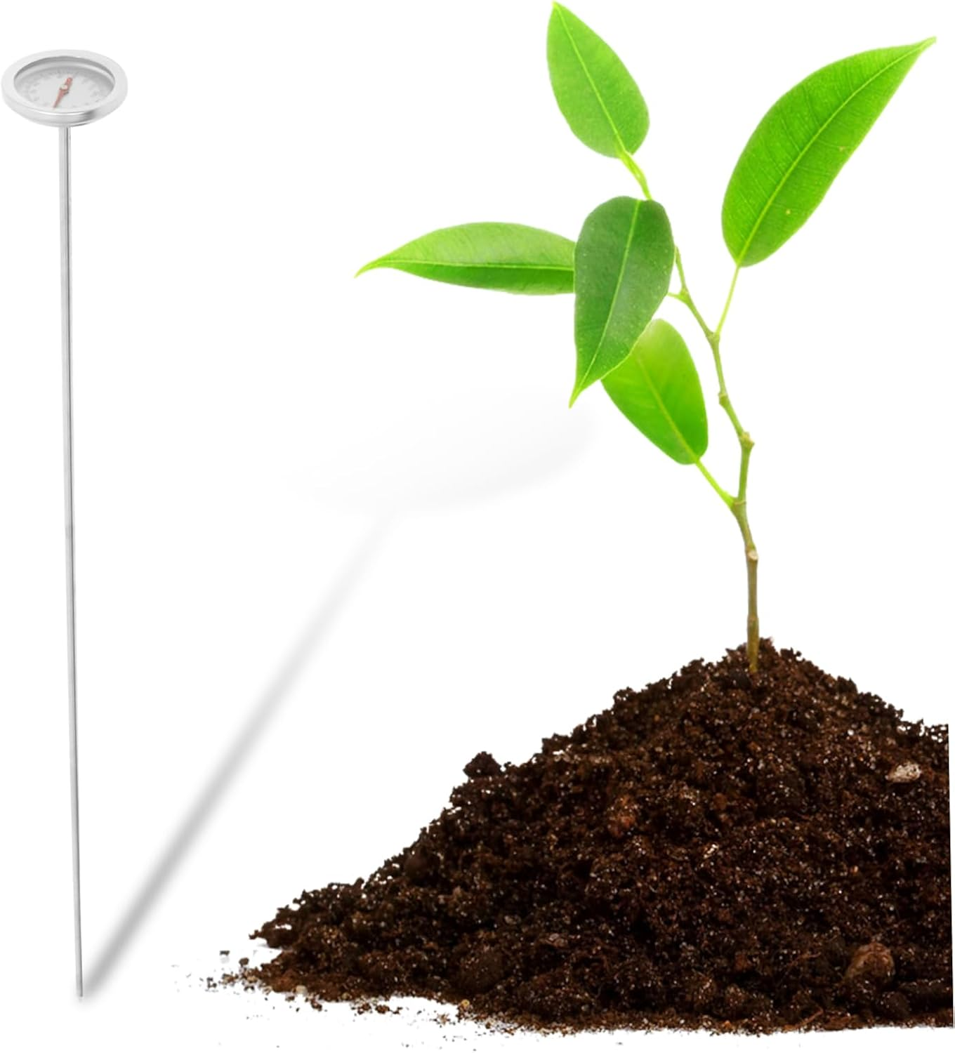 ANDRESLAD Soil Temperature Gauge Reusable Compost Thermometer Probe for Accurate Soil Readings Gardening and Composting image number 1