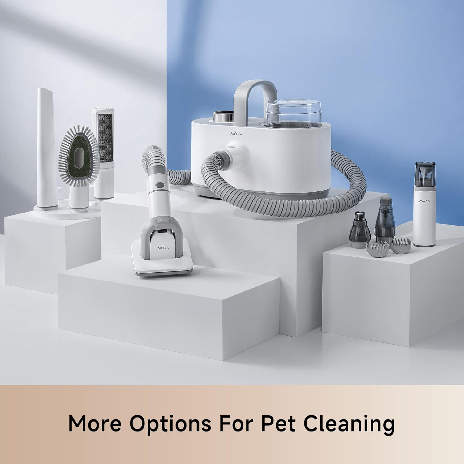 Mova G1 Pro Dog Grooming Kit, Dog Grooming Vacuum with Pet Clipper Nail Grinder, Low Noise Hair Remover for Cat, 4 Suction Levels Hair Vacuum with 7 Pet Grooming Tools for Shedding and Home Cleaning image number 5