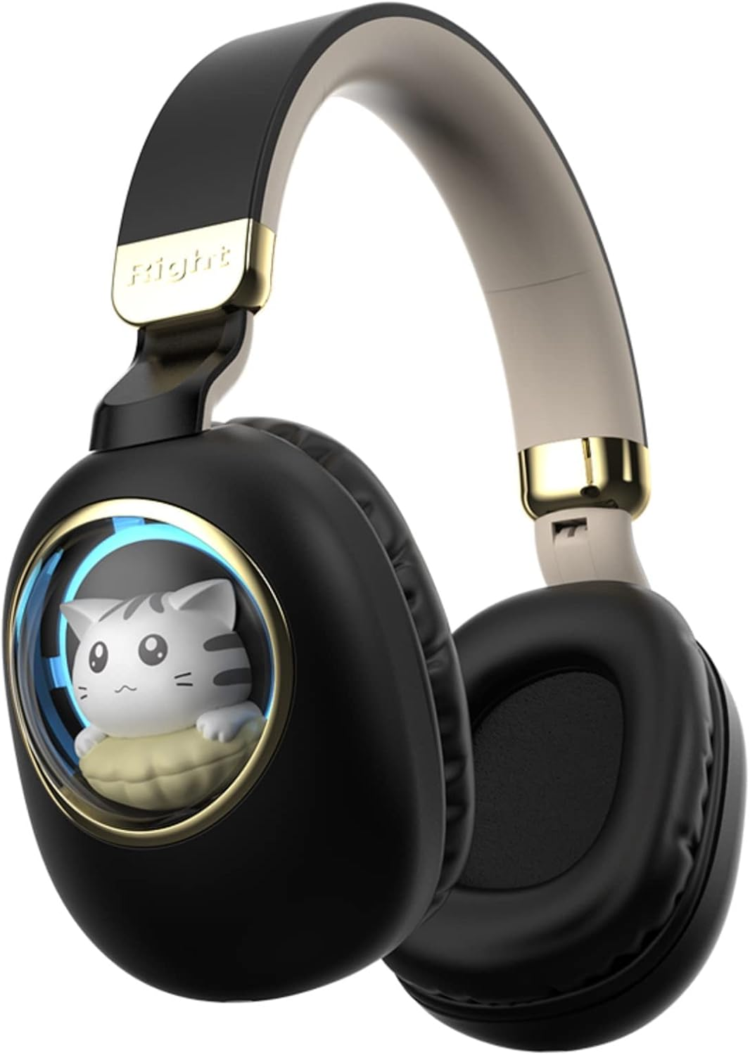 Bluetooth Headphones Kids Wired with Microphone for School Wireless Boys Girls Noise Cancelling on Ear Bluetooth Headphones Kids Headsets for Ipad Kindle Mobile Phone PC Tablet Aeroplane Travel Black image number 1