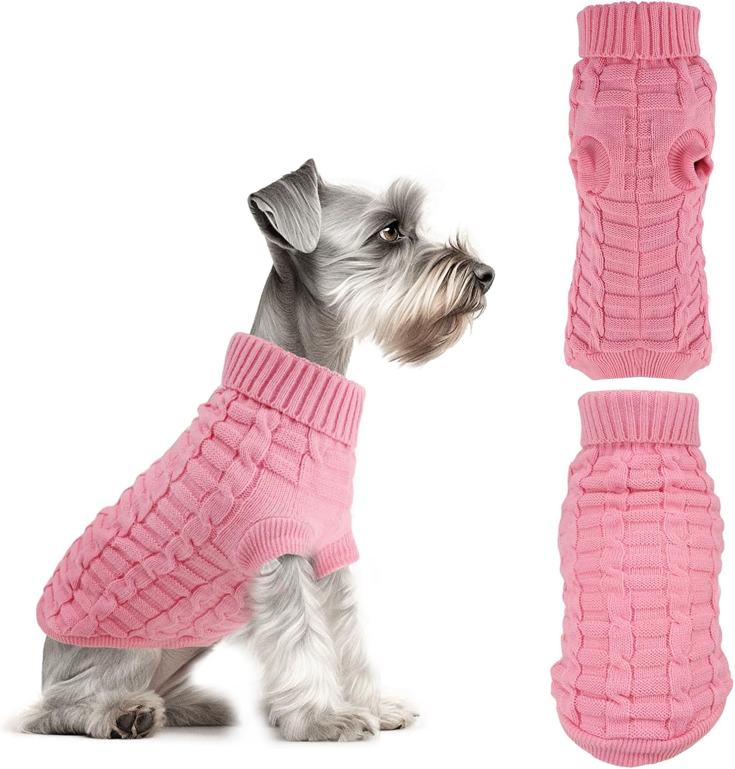 Small Dog Jumper & Sweater - Elastic Warm Knitwear for Pets, Soft Breathable Winter Clothes, Machine Washable Dog Costume Ideal for Chihuahua, Pug, Yorkie & Small Breeds (Green, M)