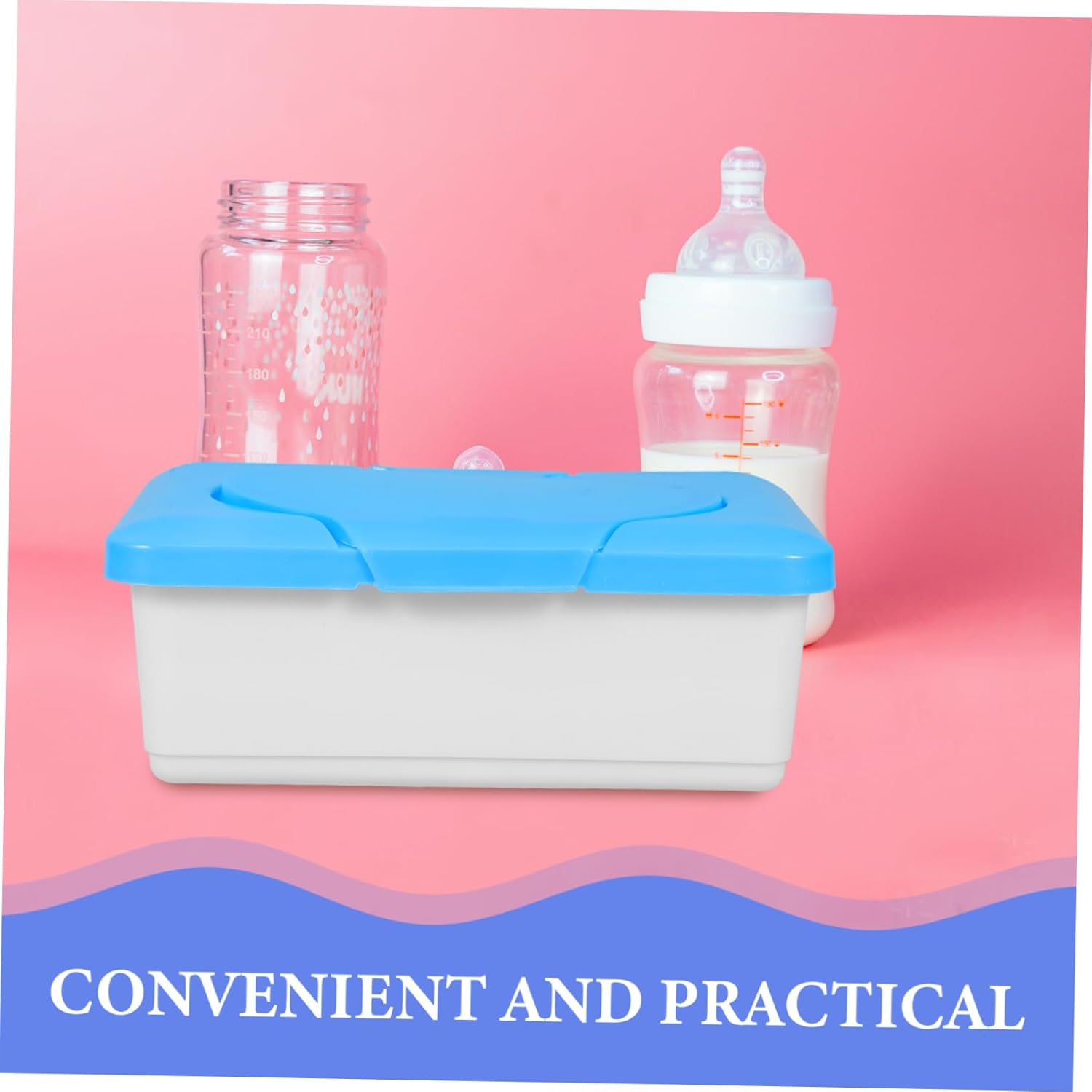 2Pcs Refillable Wipes Dispenser Box Plastic Holder for Travel and Bathroom Use image number 5
