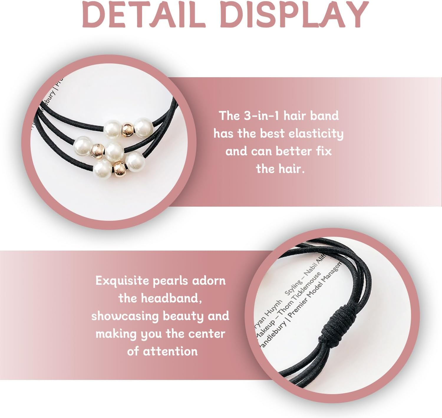 Pack of 20 Elastic Hair Rings, Multi-Layer Hair Rings, Simple and Versatile Hair Accessories, Hairstyle Accessories and Accessories for Women'S Hair Accessories. image number 3