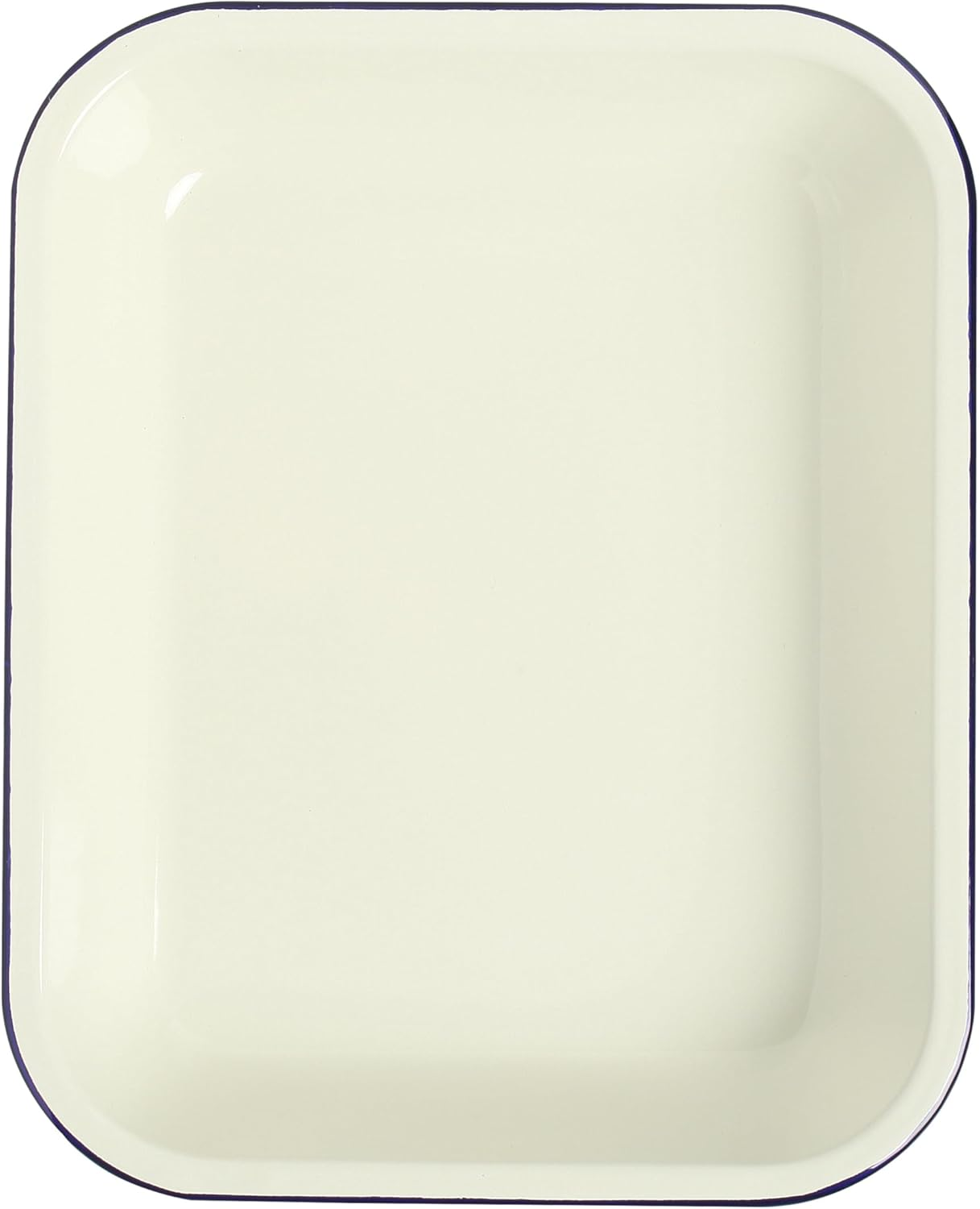 Wiltshire Enamel Baking Dish 2.5 Litre &ndash; White with Blue Rim, Scratch-Proof Porcelain Enamel Oven to Table Dish, Oven and Freezer Safe, Dishwasher Friendly and Durable Design image number 2
