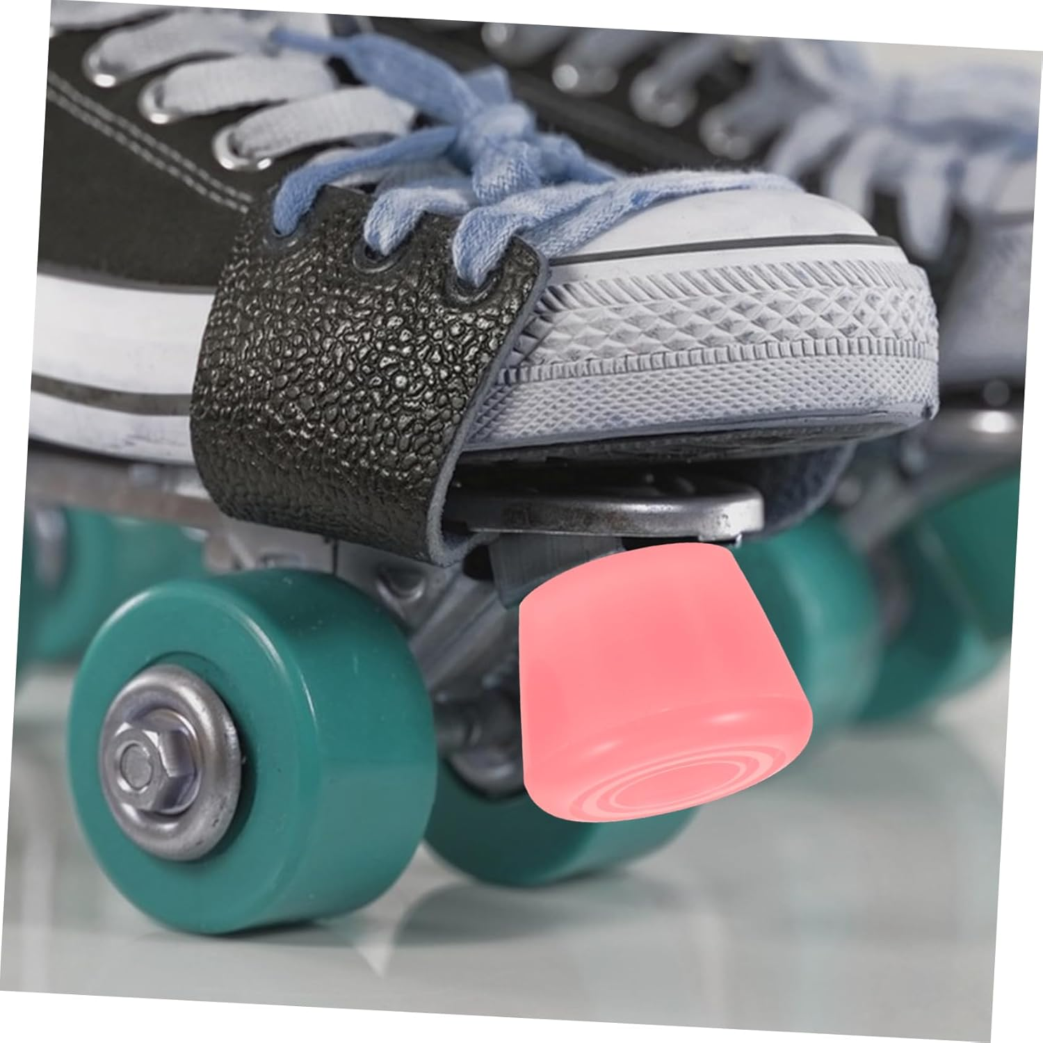 BESPORTBLE Roller Skate Toe Stoppers and Jam Plugs Set with Screws, Pu Double-Row Replacement Brake Pads for Roller Skates, Sturdy Brake Accessories for Outdoor and Indoor Skating image number 3