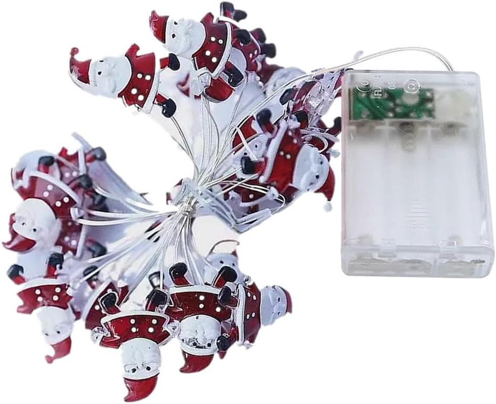 TRIXES Christmas Novelty String Lights - Santa Claus Father Christmas Design - 3M Battery Operated image number 5