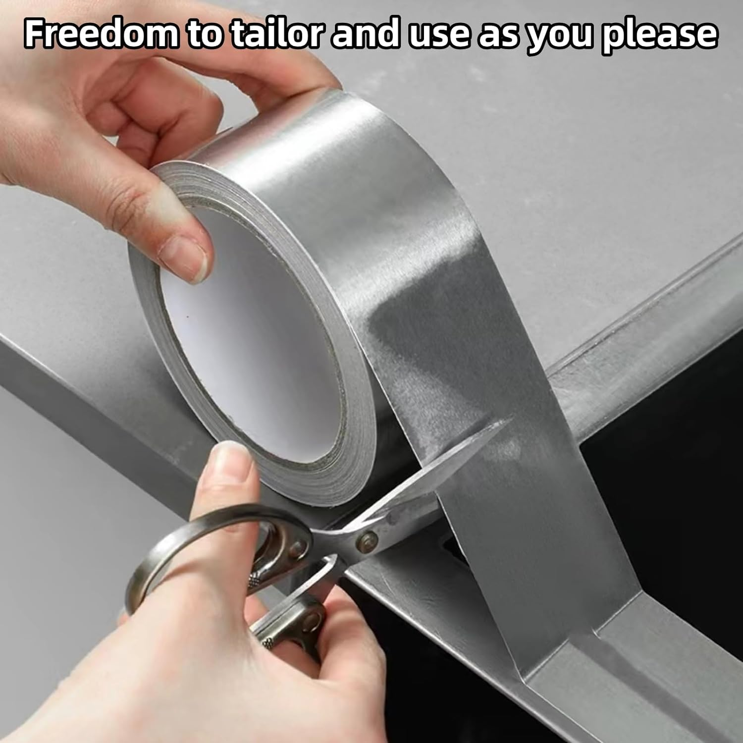 Professional Grade Aluminum Foil Tape,Silver Tape, Insulation Tape, Foil Tape,Excellent Sealing & Patching Hot and Cold Hvac,Suitable for Metal Repair,Aluminum Tape for Kitchen, 5 * 2000Cm image number 4