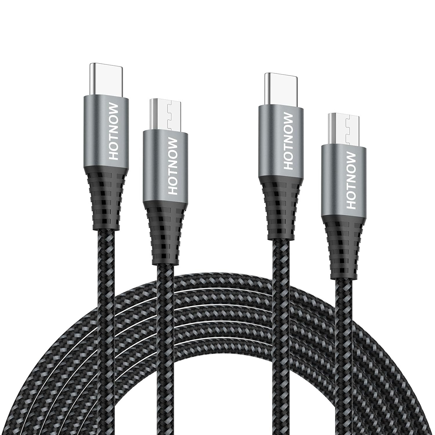 HOTNOW USB C to Micro USB Cable 100Cm 2 Pack,1M Braided Type C to Micro USB Charging Cable Support Charge & Data Transfer.