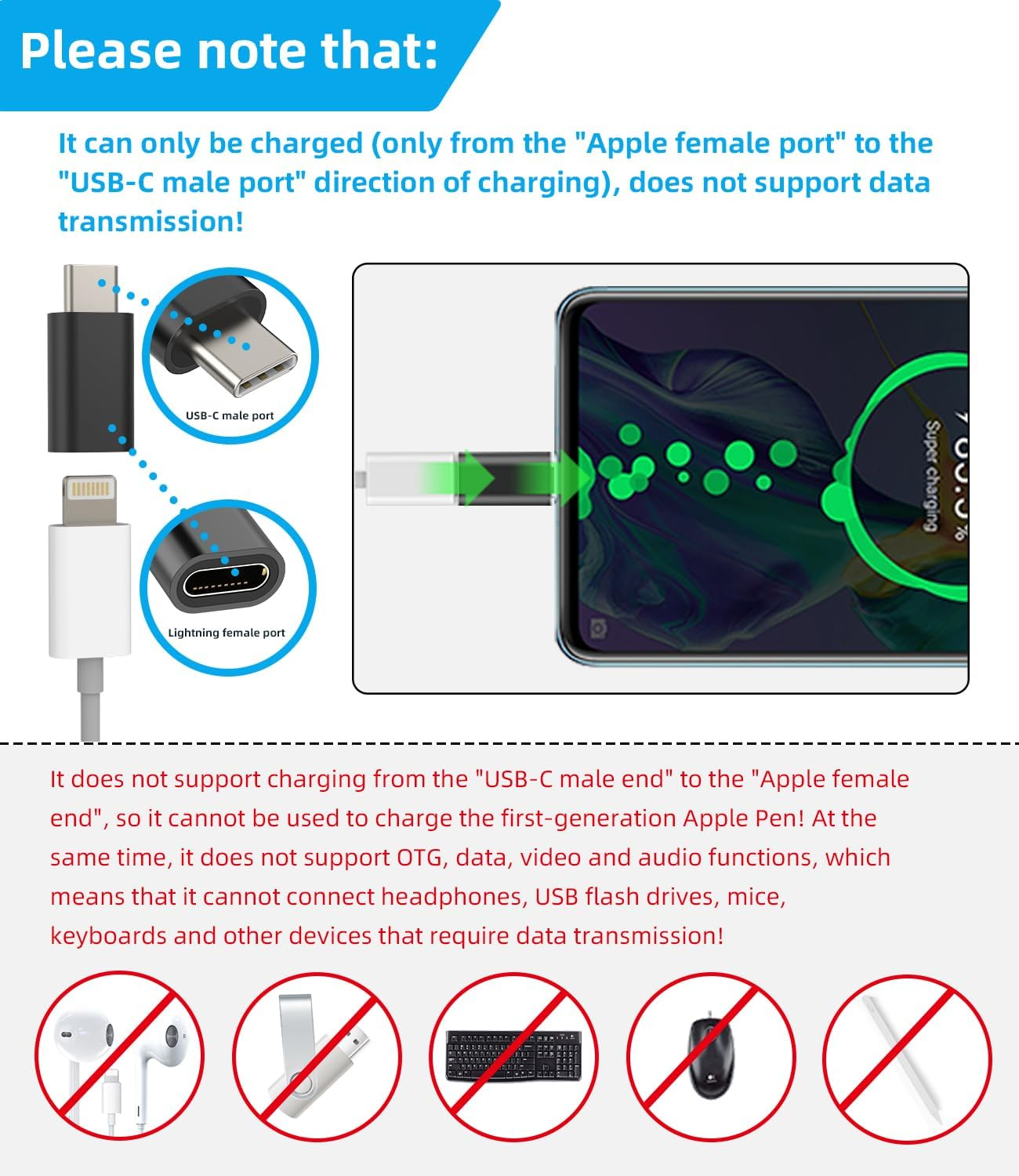 Lightning Female to USB C Male Adapter(3 Pack) for Apple MFI Certified Charger Cable Adaptor for Iphone 16 15 Pro Type C Port Converter for Ipad Mobile Power Charging Connector Compatible for Samsung